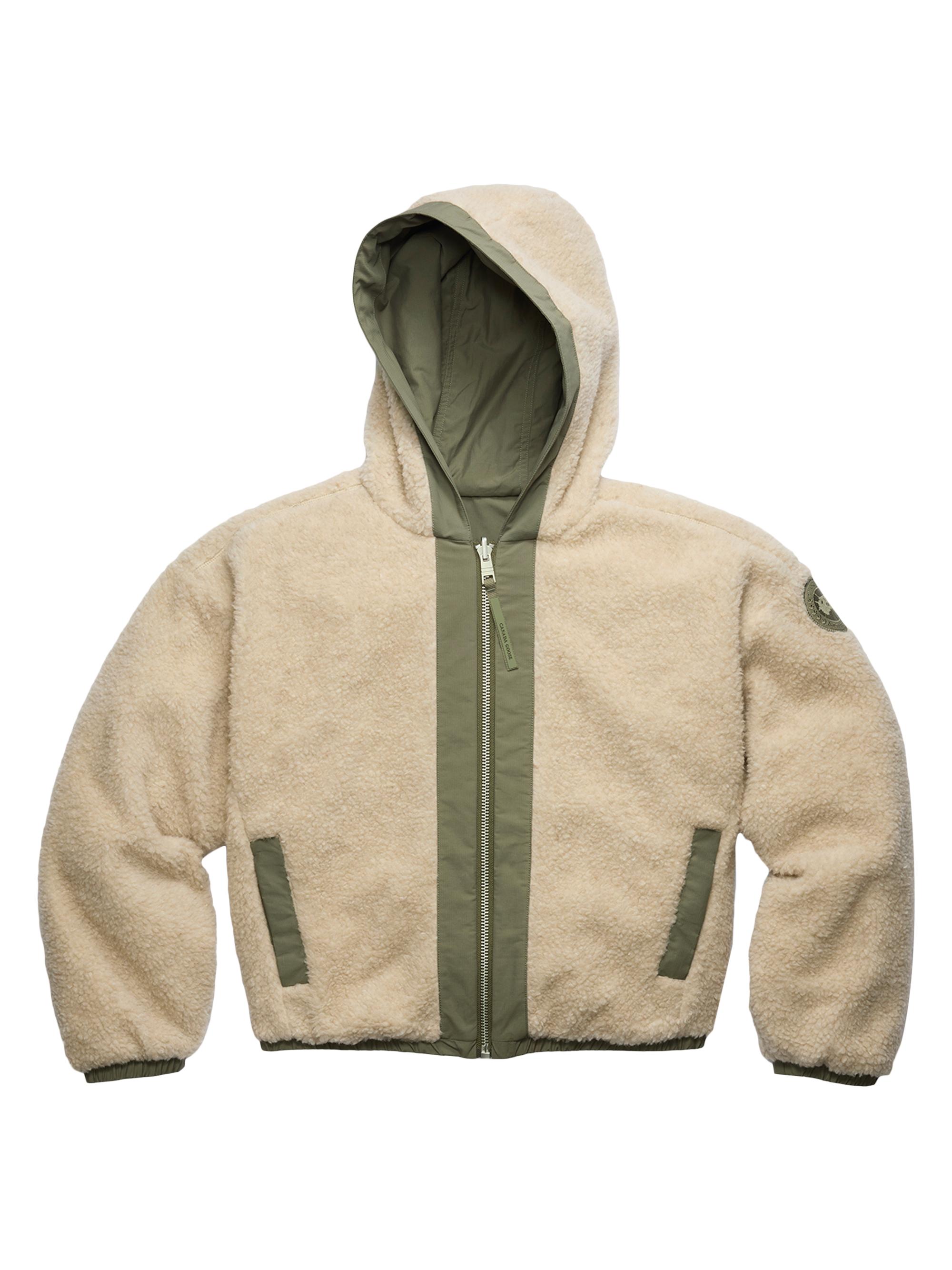 Canada Goose Women's Alberni Reversible Fleece Bomber Jacket - Light Tan Smokey Sage