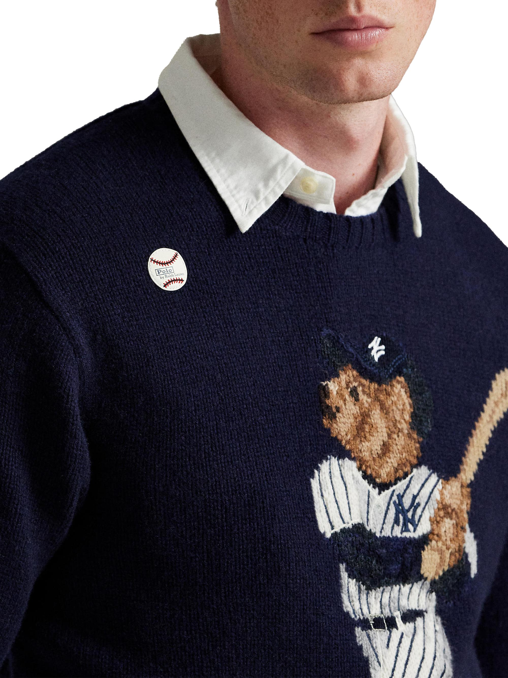 Polo Ralph Lauren Yankees Bear Wool Sweater | Saks Fifth Avenue