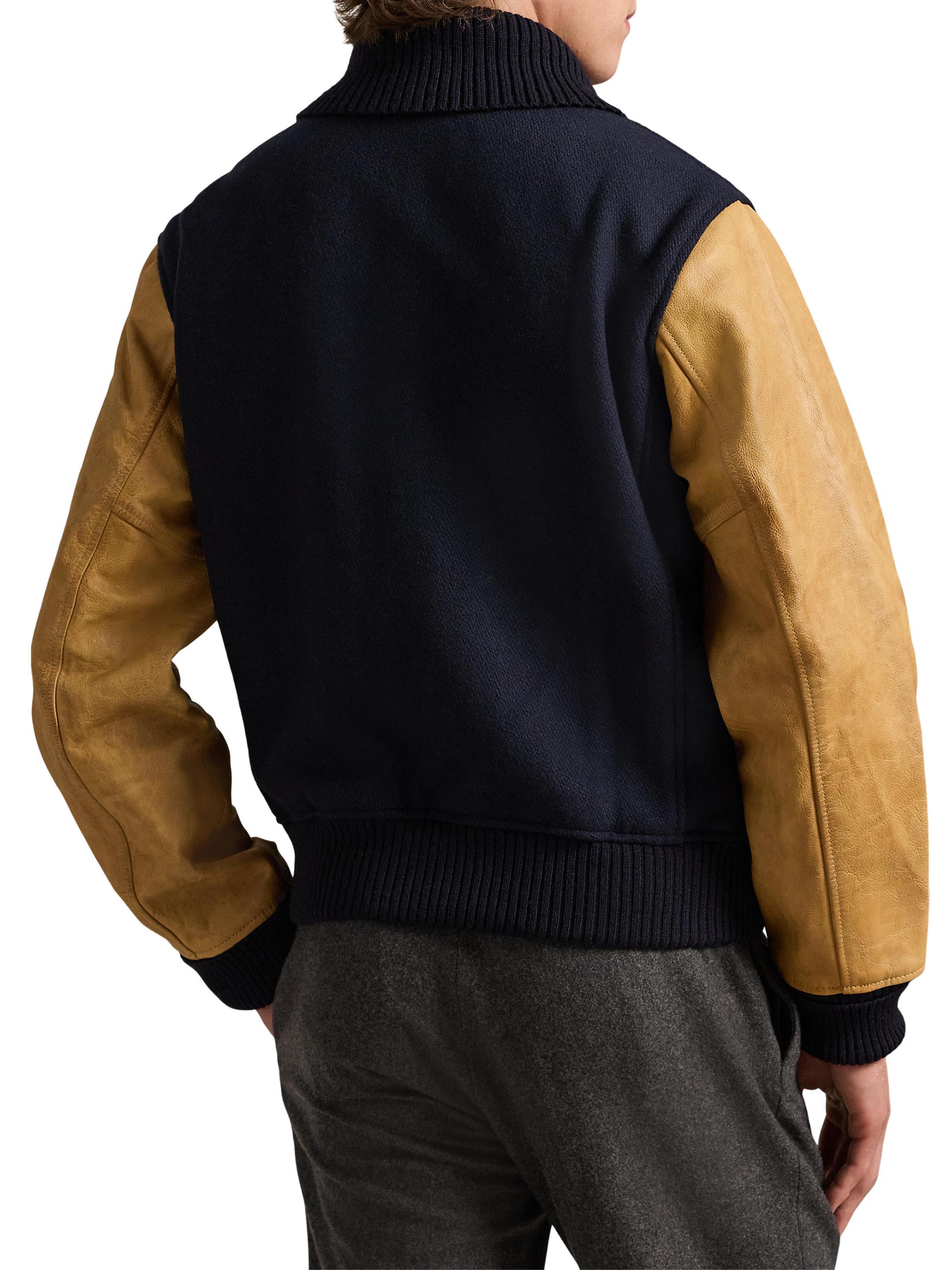 Polo Ralph Lauren Mixed-Media Wool-Blend Bomber Jacket | Saks