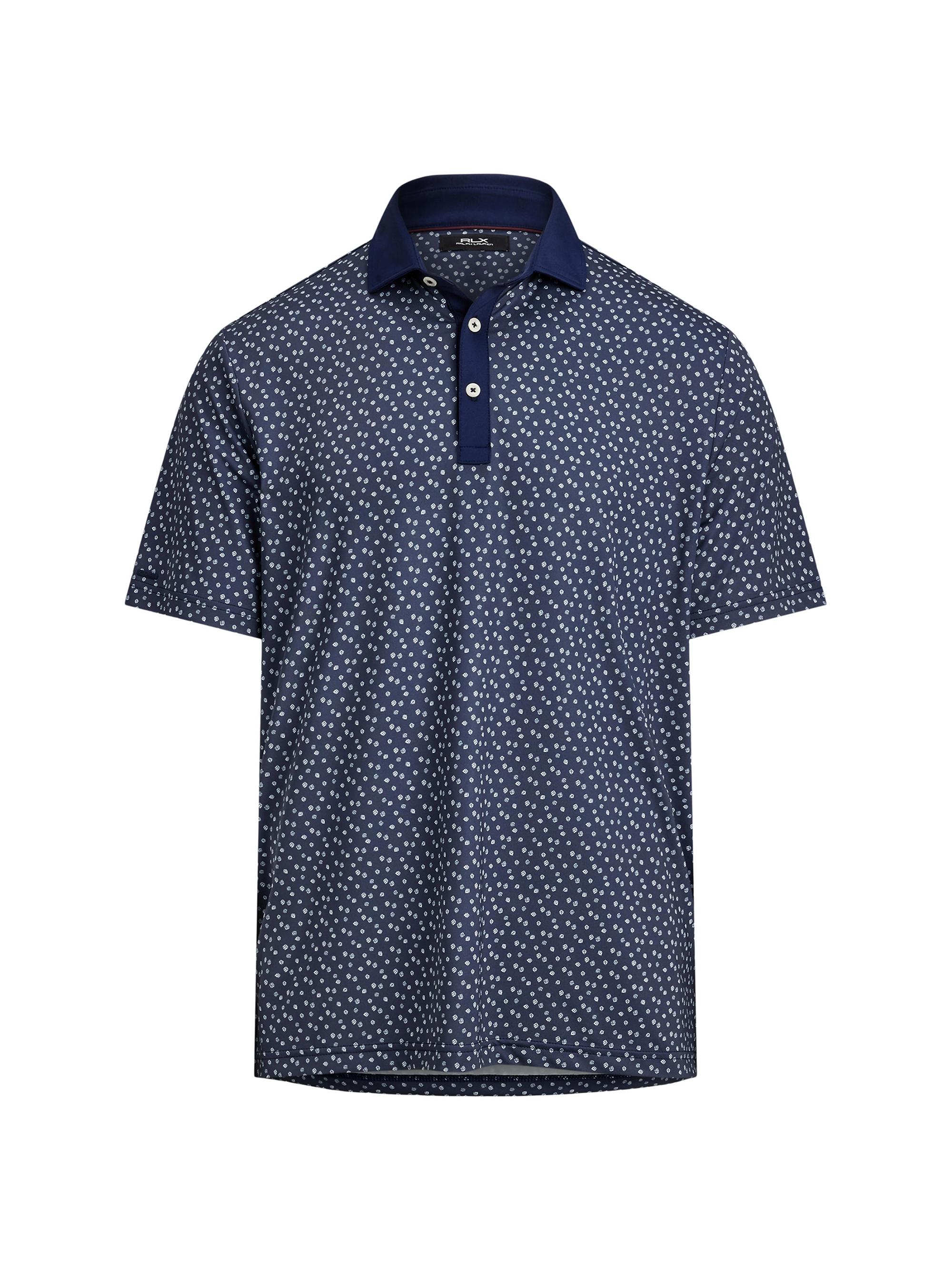 RLX Ralph Lauren Men's Printed Lightweight Polo Shirt - Refined Navy Dice Game
