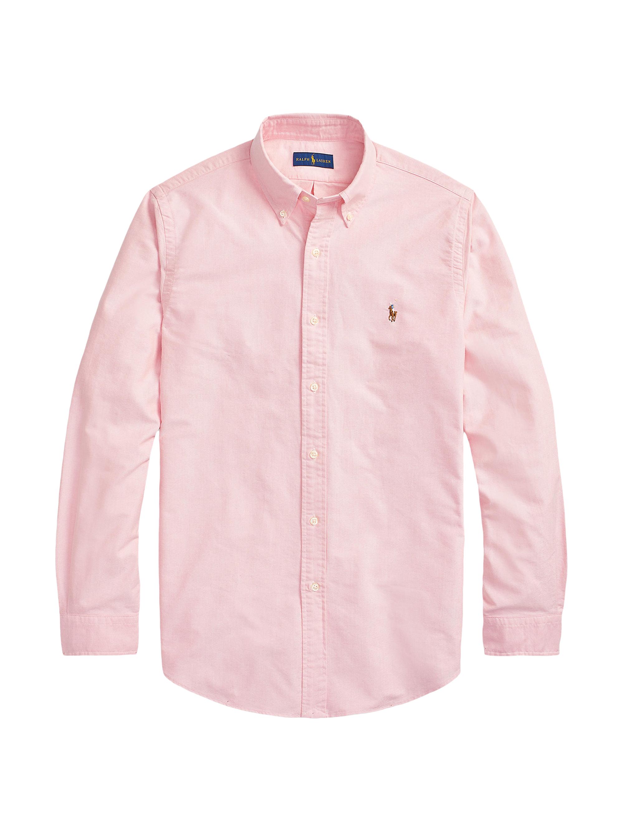 Polo Ralph Lauren Men's Custom-Fit Cotton Oxford Shirt - Pink