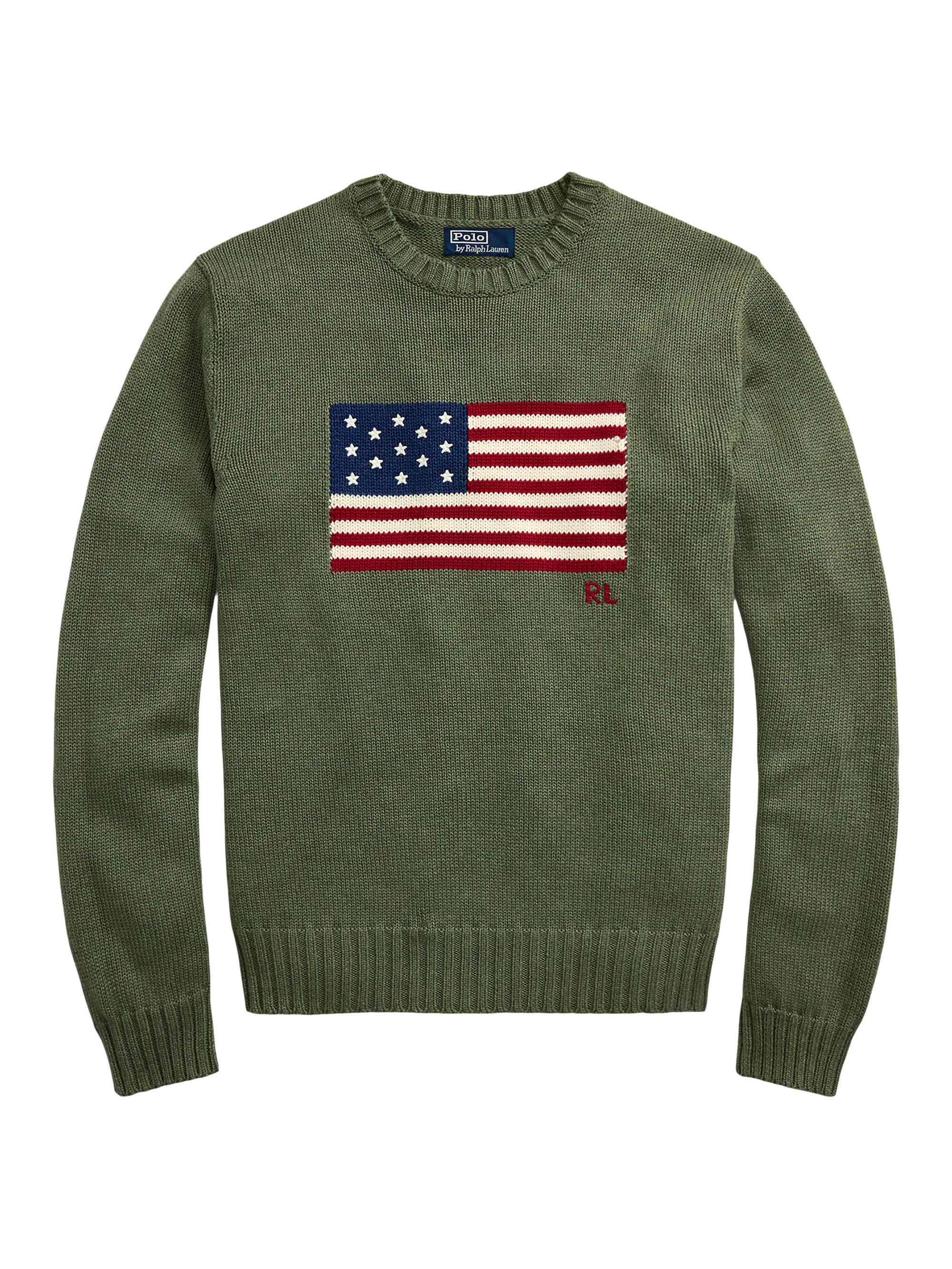 Polo Ralph Lauren The Iconic Flag Cotton Sweater | Saks Fifth Avenue
