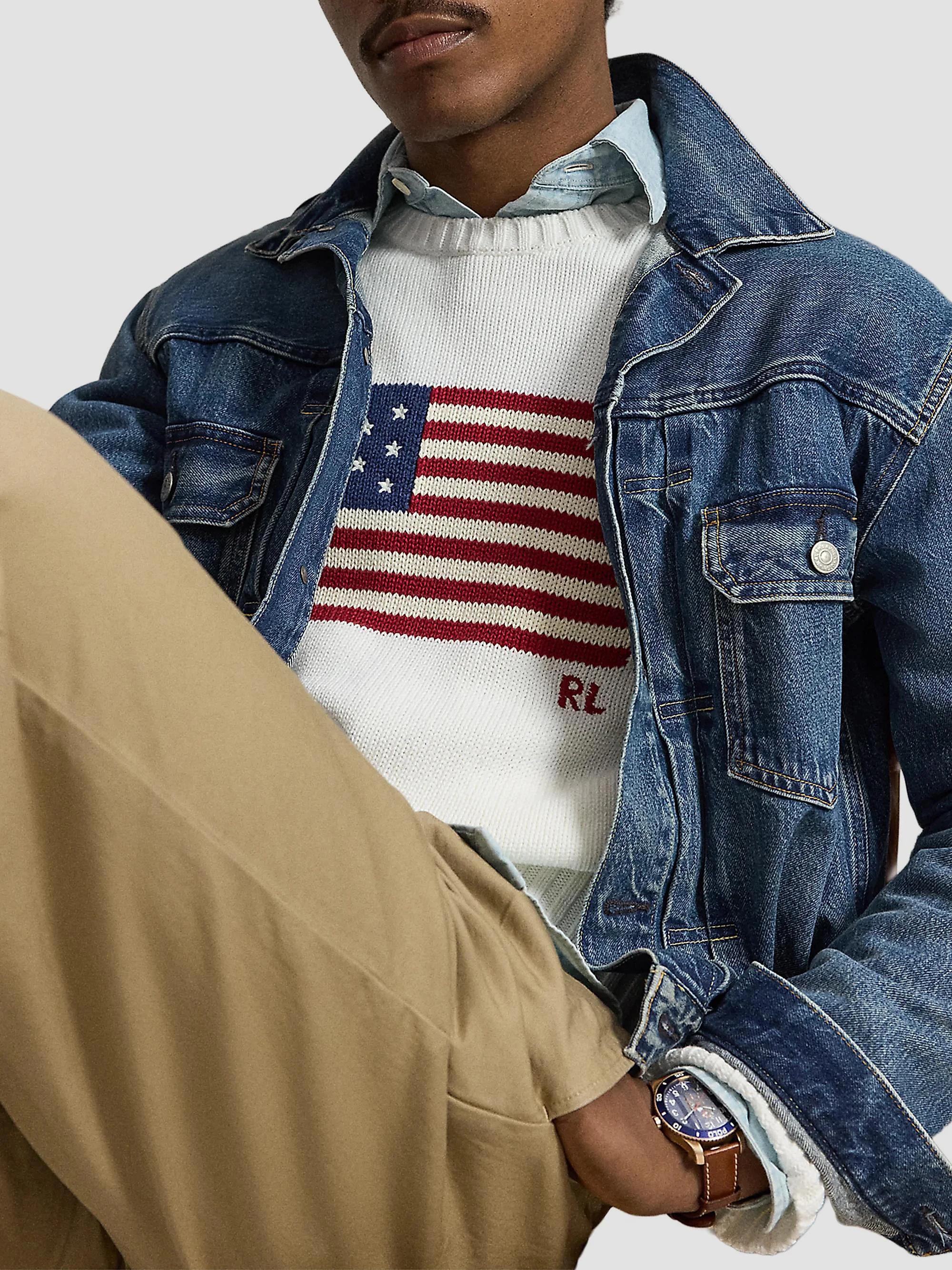 Polo Ralph Lauren The Iconic Flag Cotton Sweater | Saks Fifth Avenue