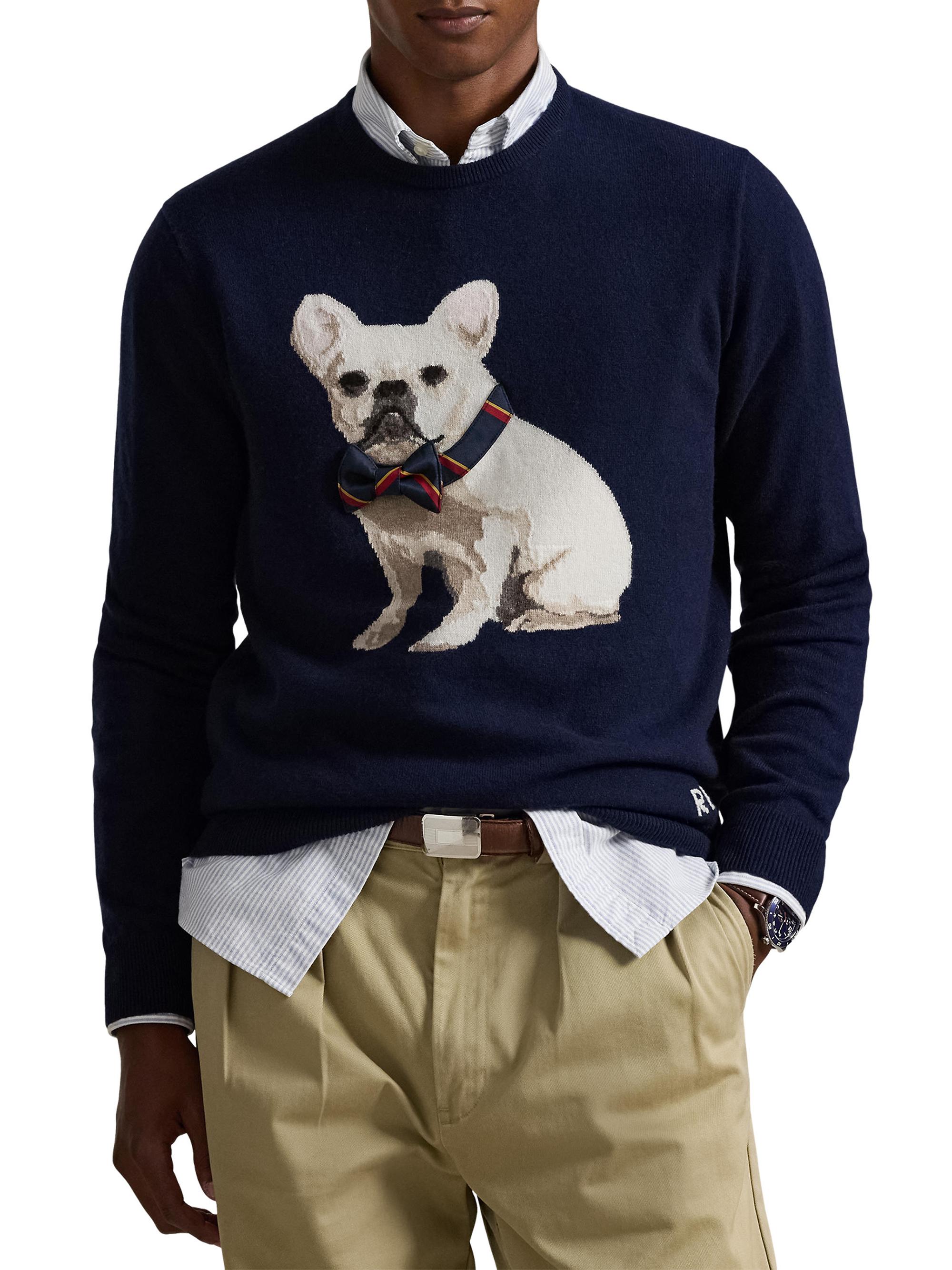 Polo Ralph Lauren Intarsia-Knit Dog Cashmere Sweater | Saks Fifth