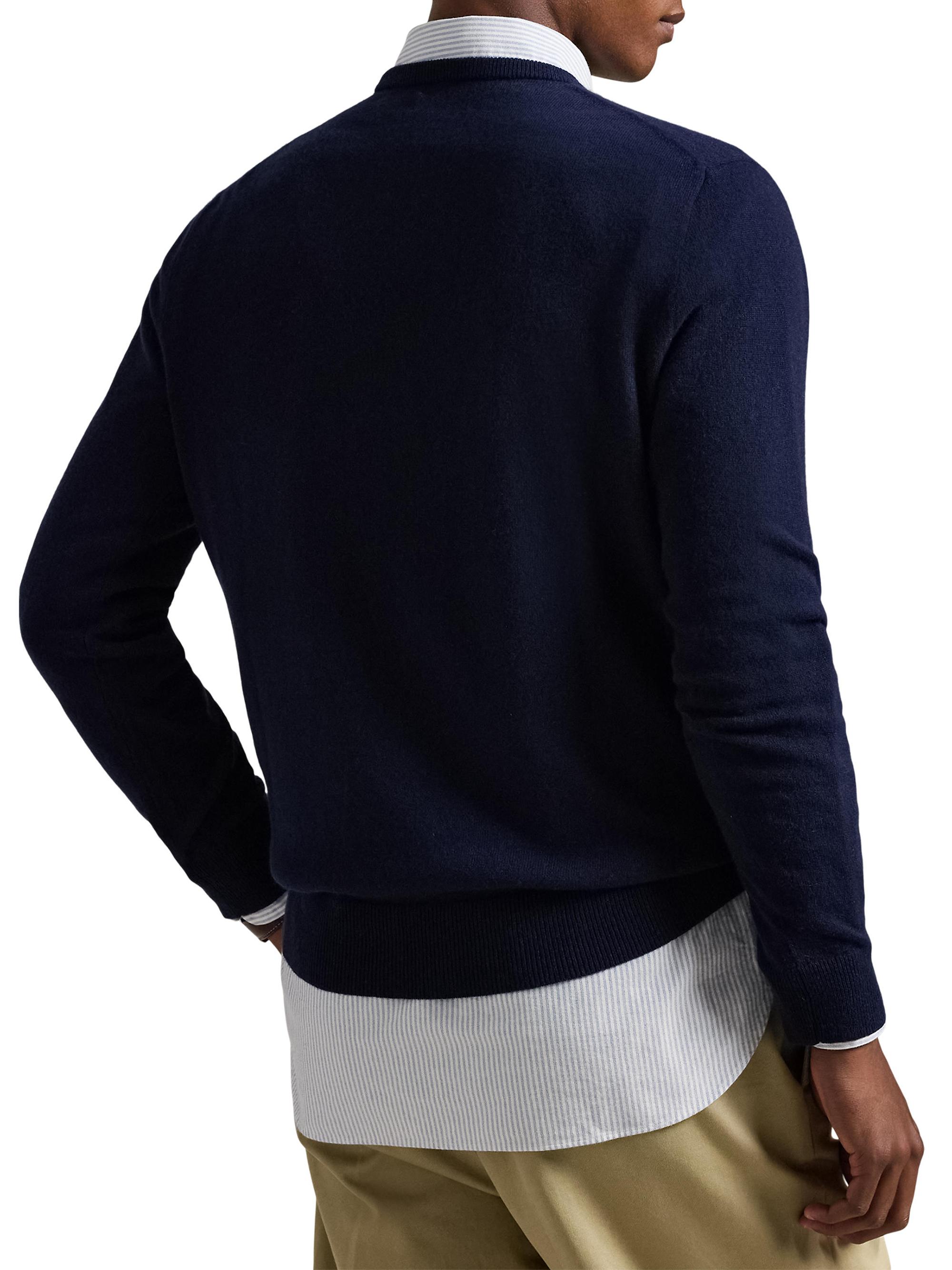 ニット/セーター leinwande Blocking Intarsia Polo Navy Polo Ralph Lauren Intarsia-Knit Dog Cashmere Sweater | Saks Fifth