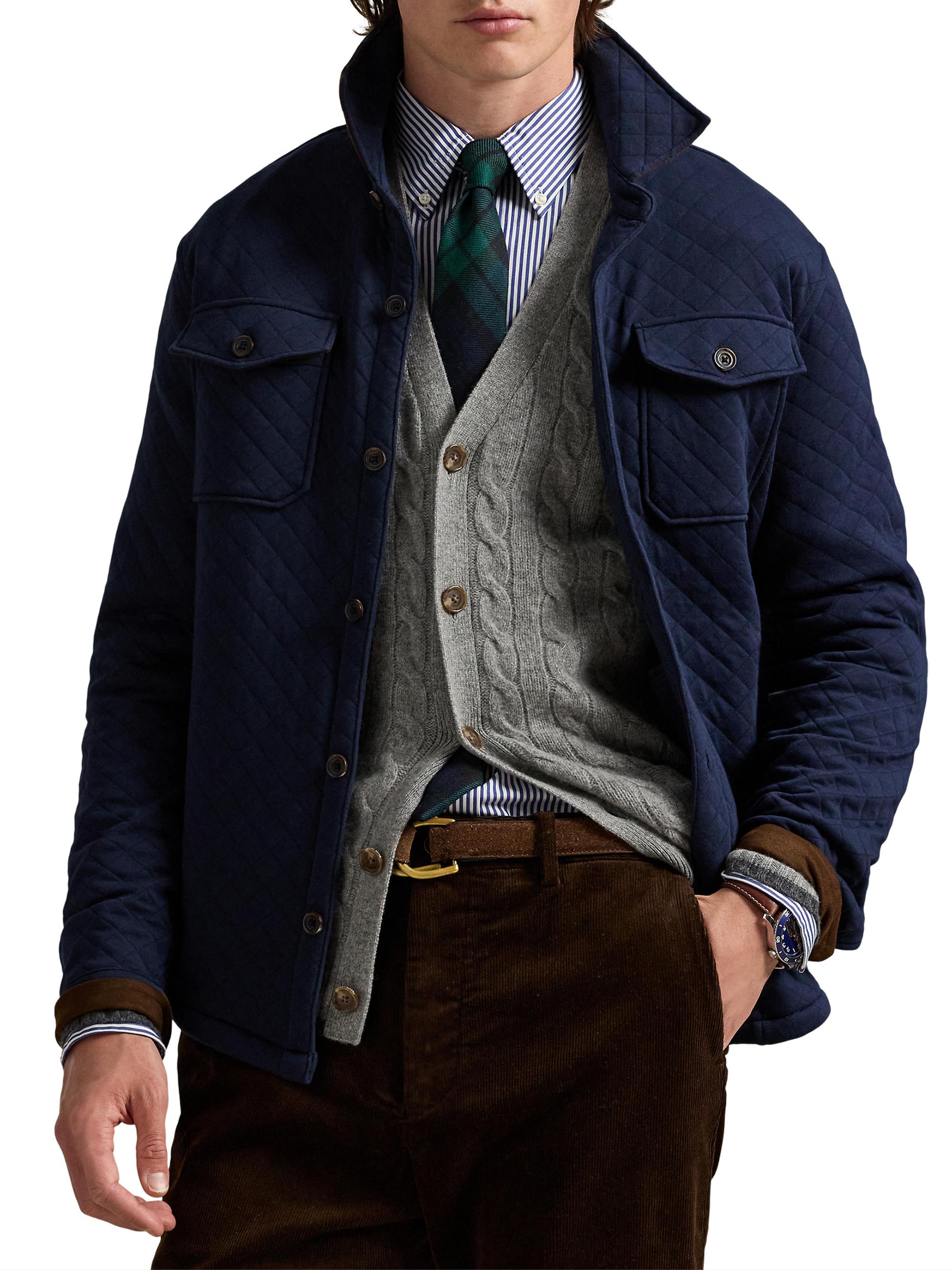 Polo Ralph Lauren Quilted Double-Knit Jersey Shirt Jacket | Saks