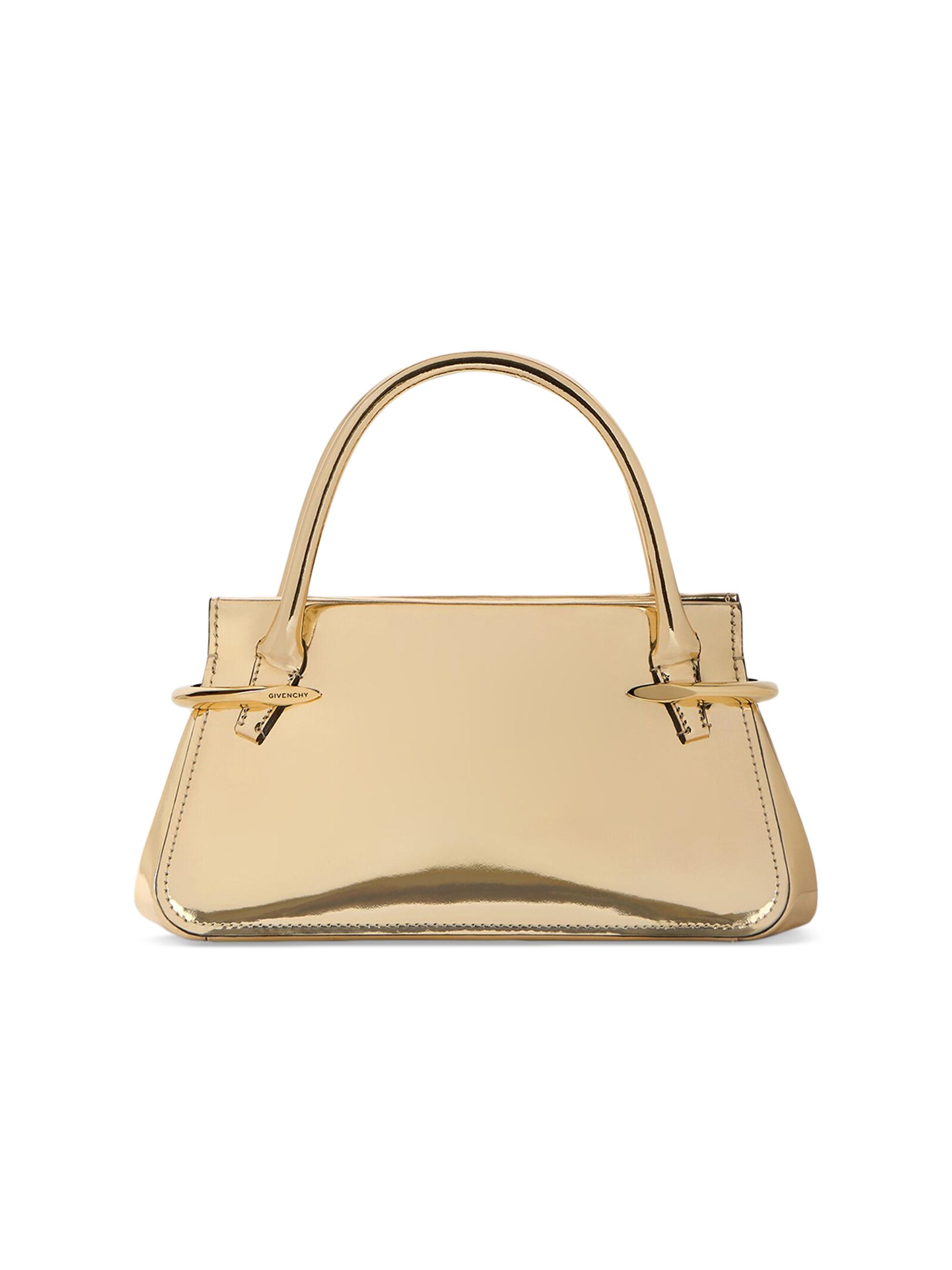 Givenchy Women's Mini Pinch Top Handle Bag in Mirror Effect Leather - Golden