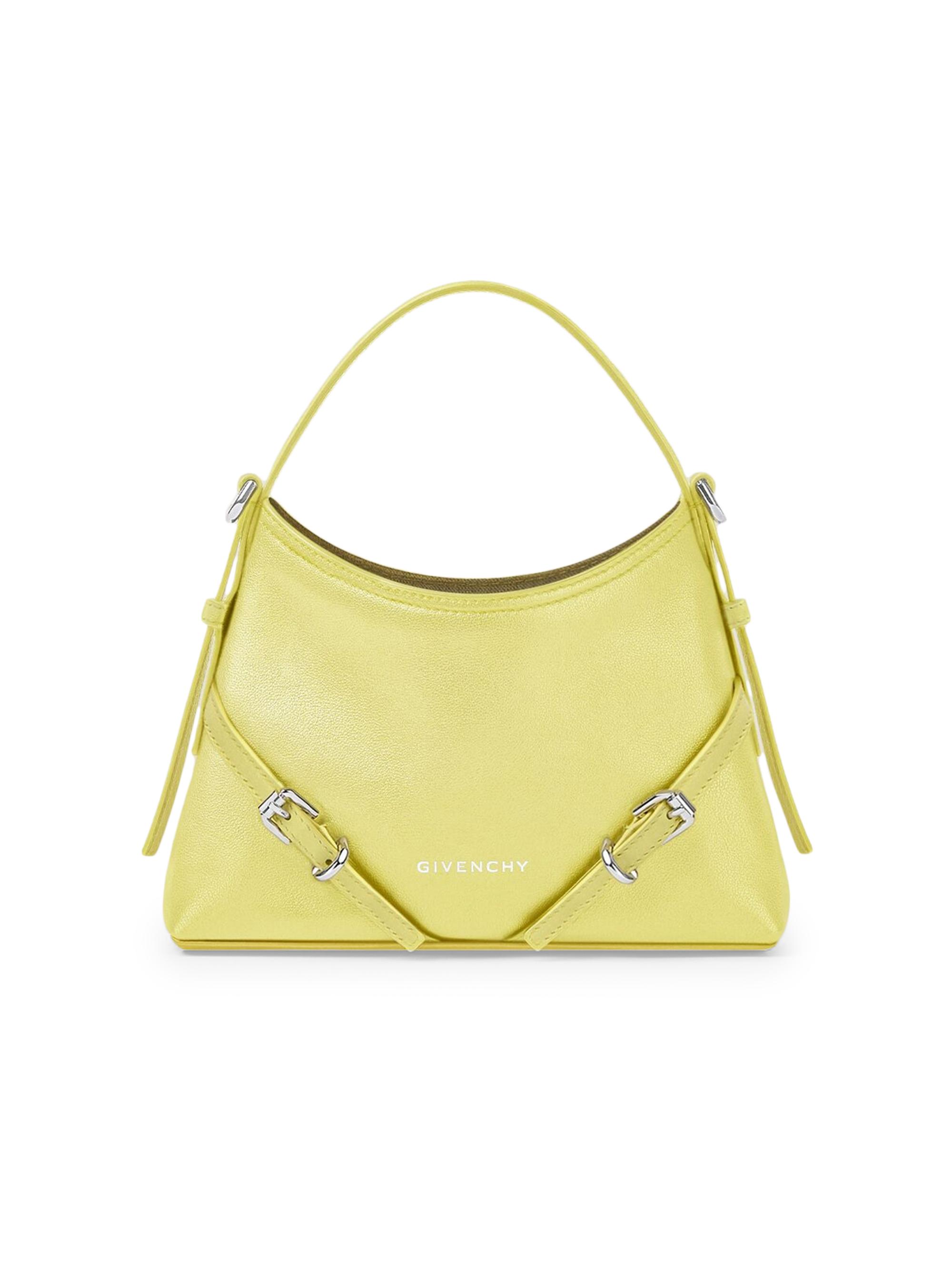 Givenchy Women's Nano Voyou Top Handle Bag in Shiny Leather - Acid Yellow