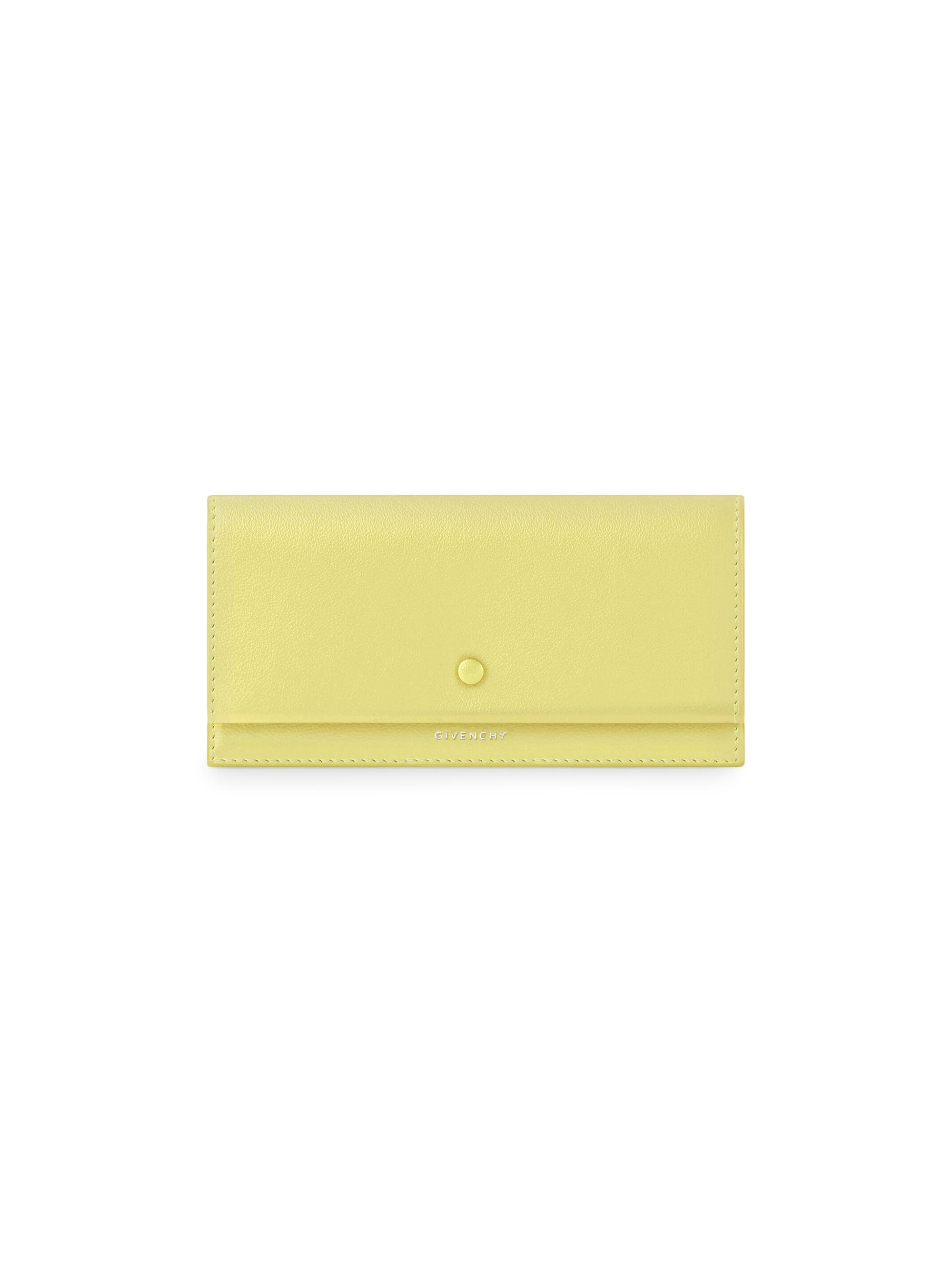 Givenchy Women's Day Long Wallet in Grained Leather - Acid Yellow