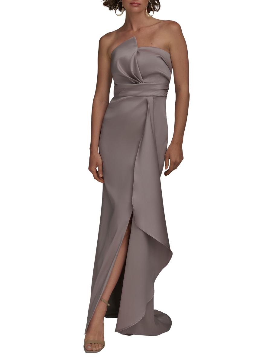 Donna Karan New York Asymmetric Stretch-Mikado Gown | Saks Fifth Avenue