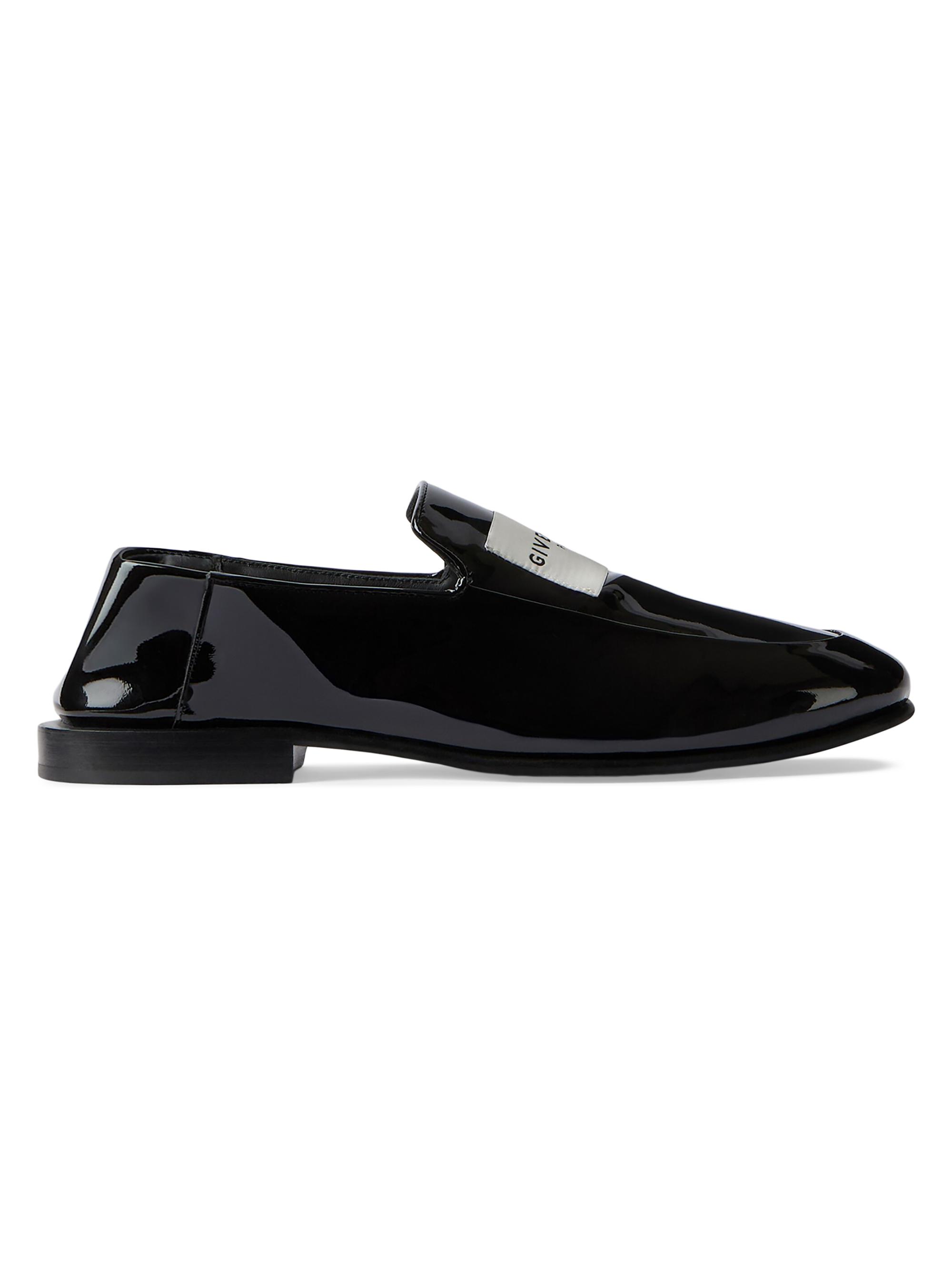 Givenchy Women's Label Loafers in Patent Leather - Black