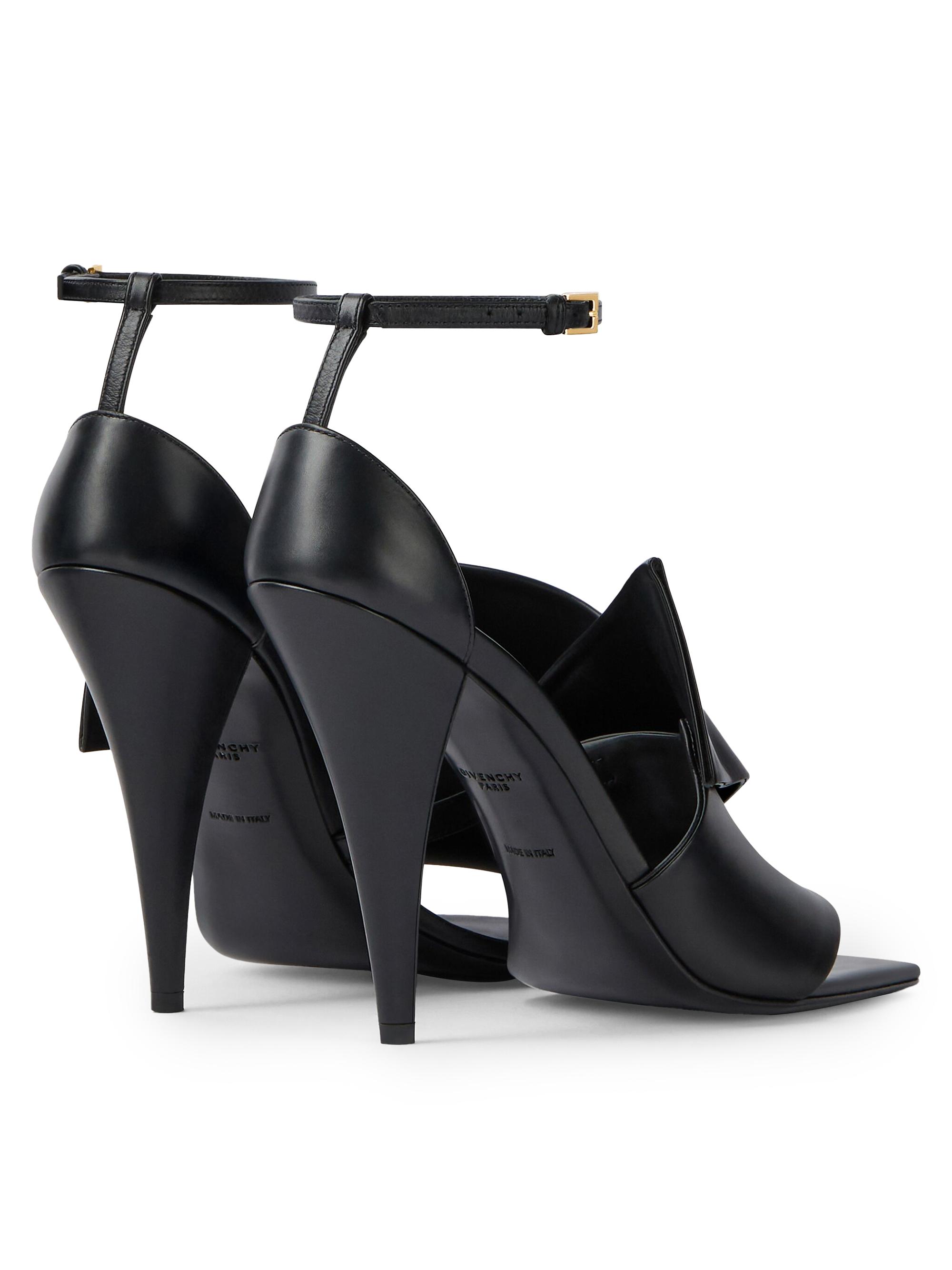 Givenchy Sliced Square Heeled Sandals in Leather | Saks Fifth Avenue