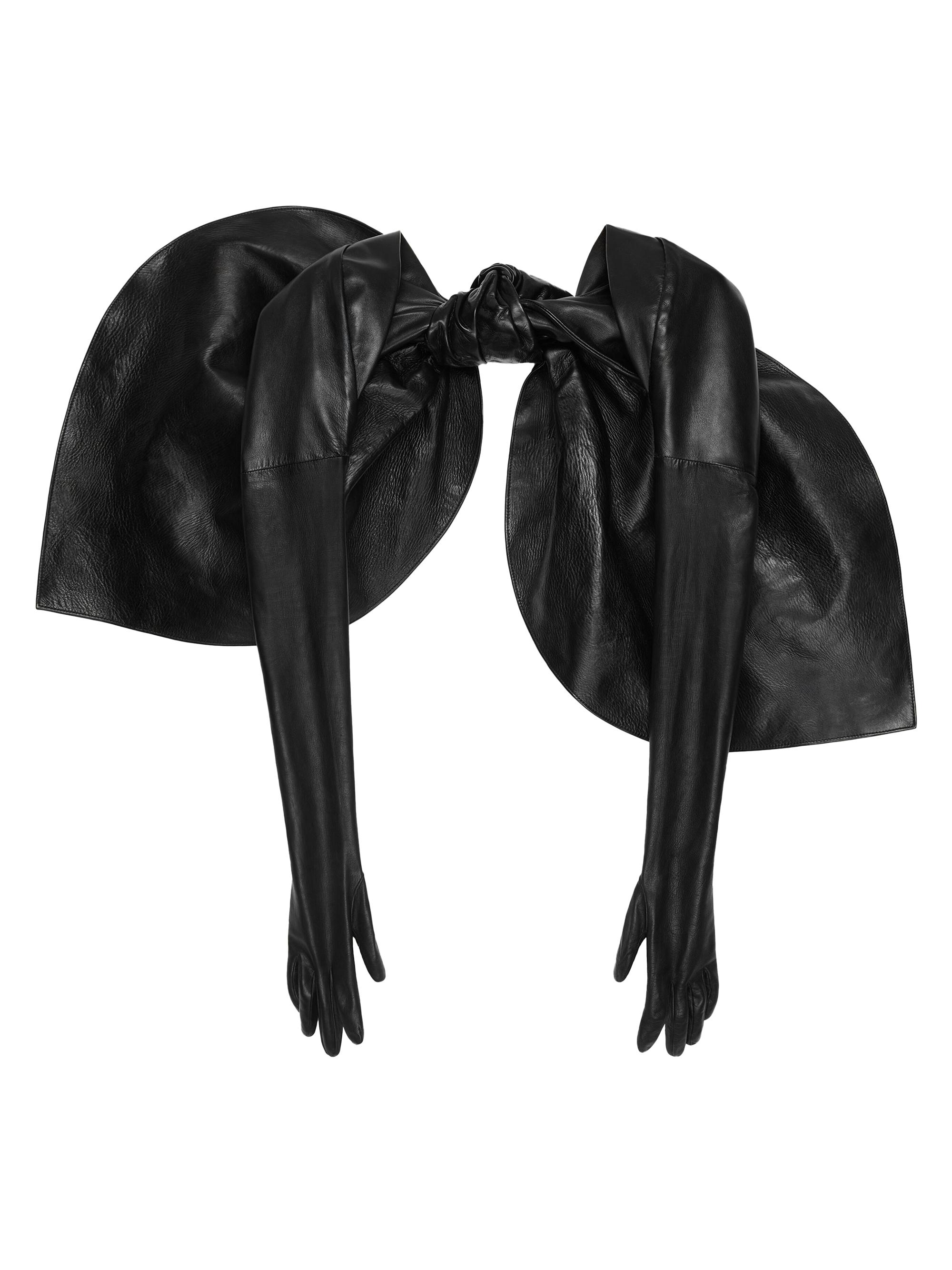 Givenchy Women's Gloves in Nappa Leather with Bow - Black