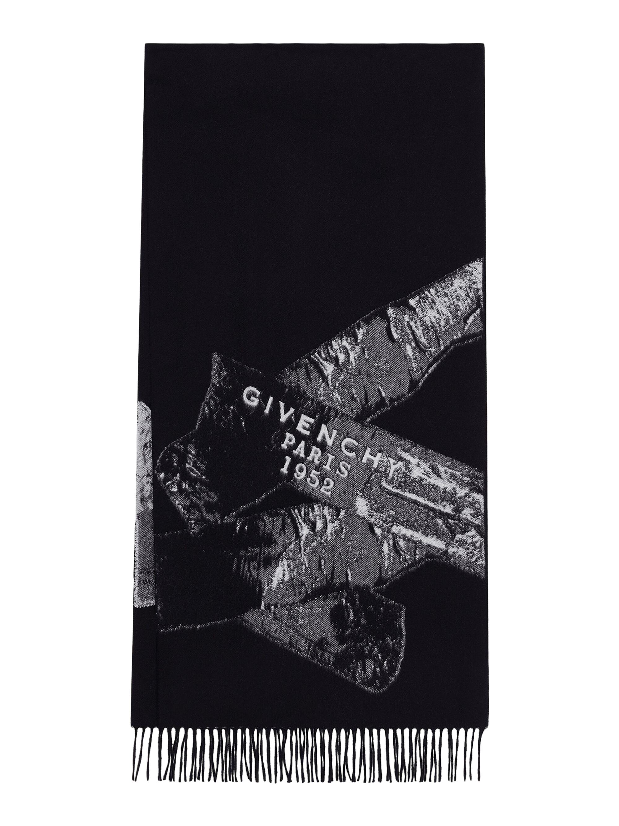 Givenchy Women's Tape Scarf in Cashmere - Black
