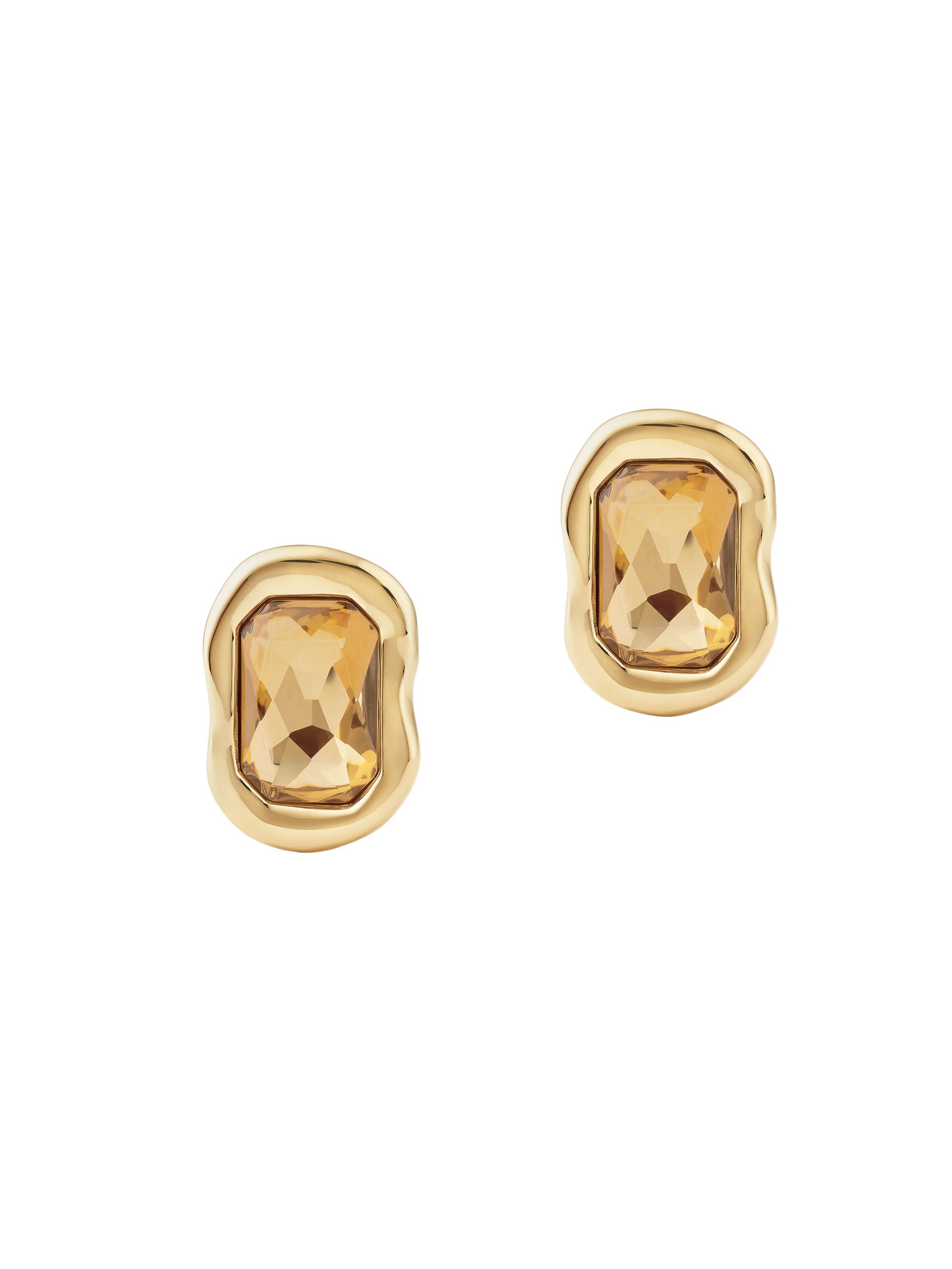 Givenchy Women's Sculptural Crystal Earrings in Metal - Golden
