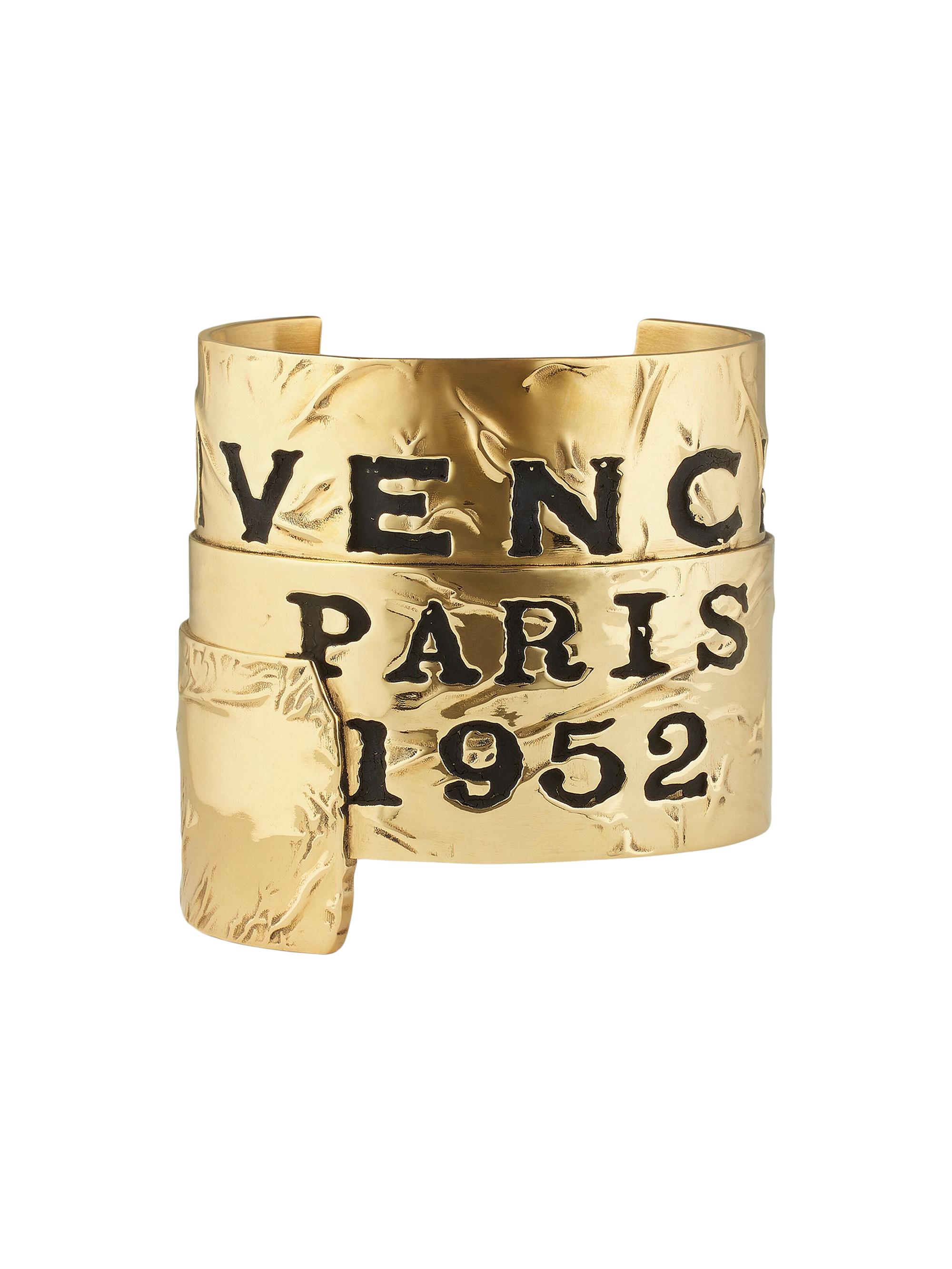 Givenchy Women's Tape Cuff in Metal and Enamel - Antic Golden