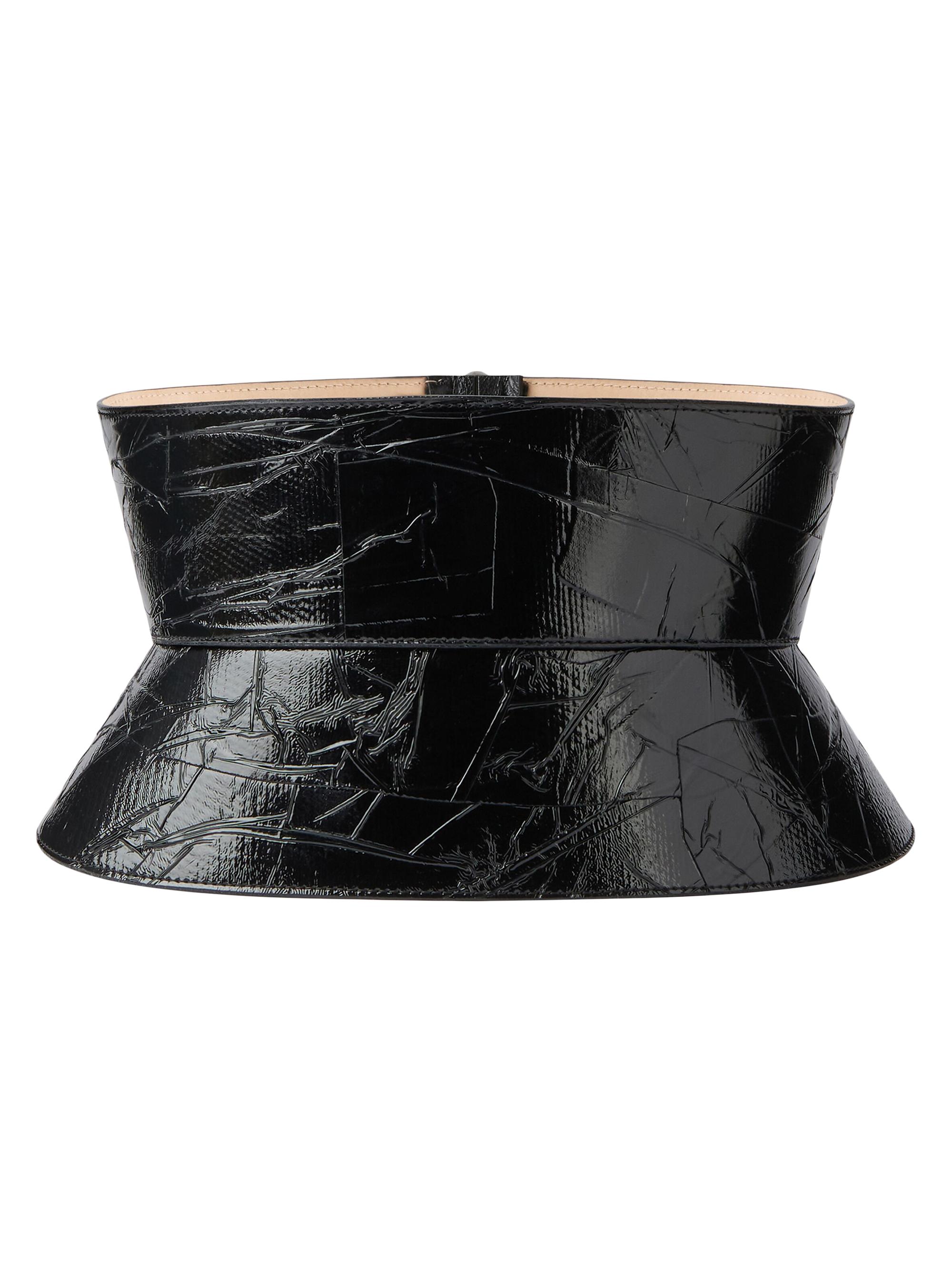 Givenchy Women's Corset Belt in Nappa Leather with Tape Print - Black