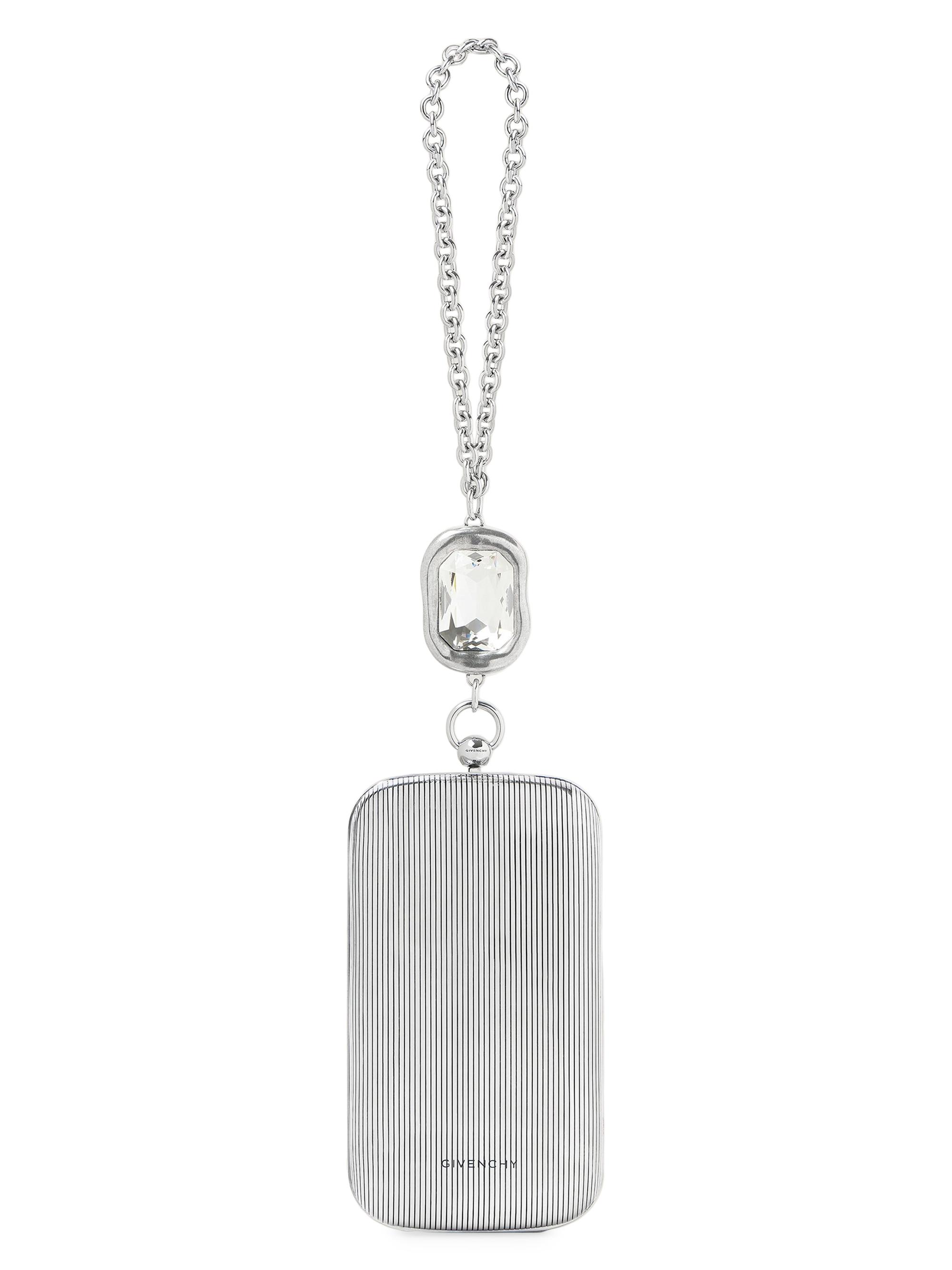Givenchy Women's Evening Clutch in Metal with Crystal Jewel - Silvery