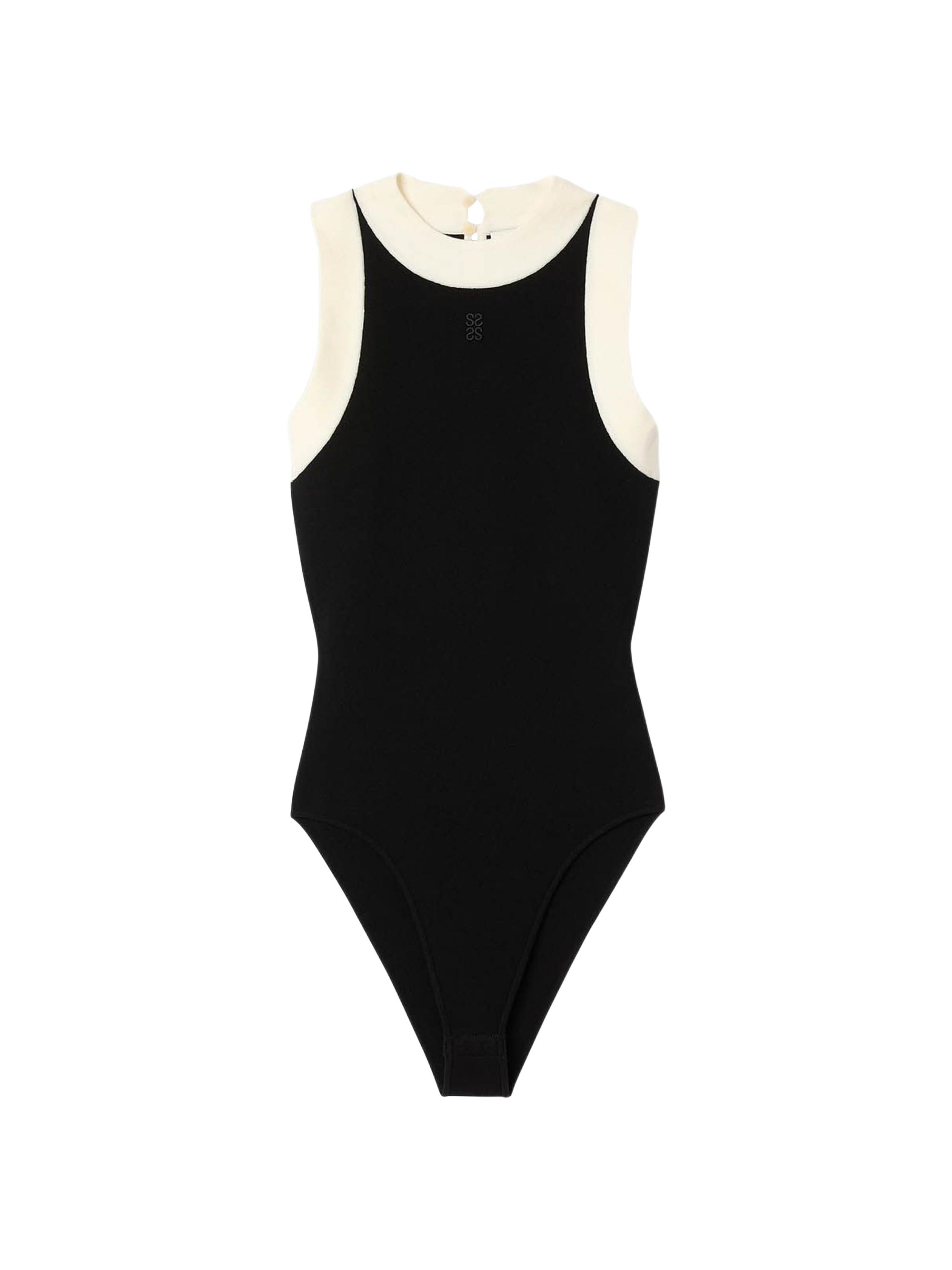 Sandro Women's Two-Tone Knit Bodysuit - Black