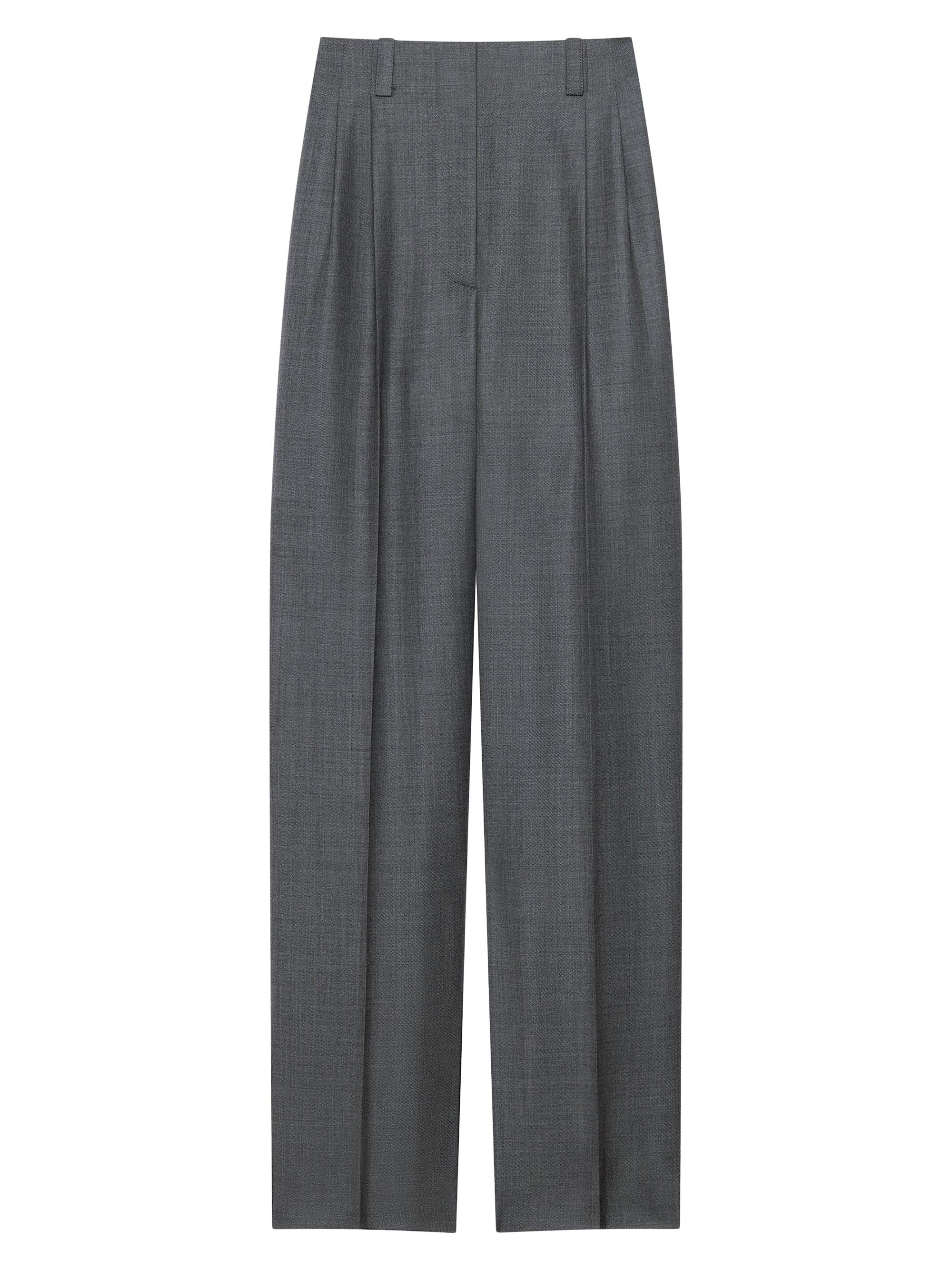 Givenchy Women's Two-Pleat Pants in Wool - Grey Mix