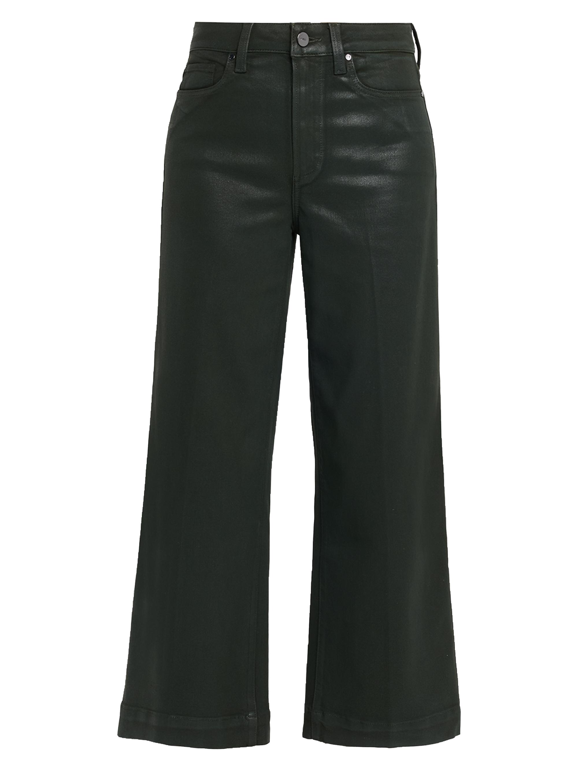 Paige Women's Anessa Coated Wide Ankle Jeans - Black