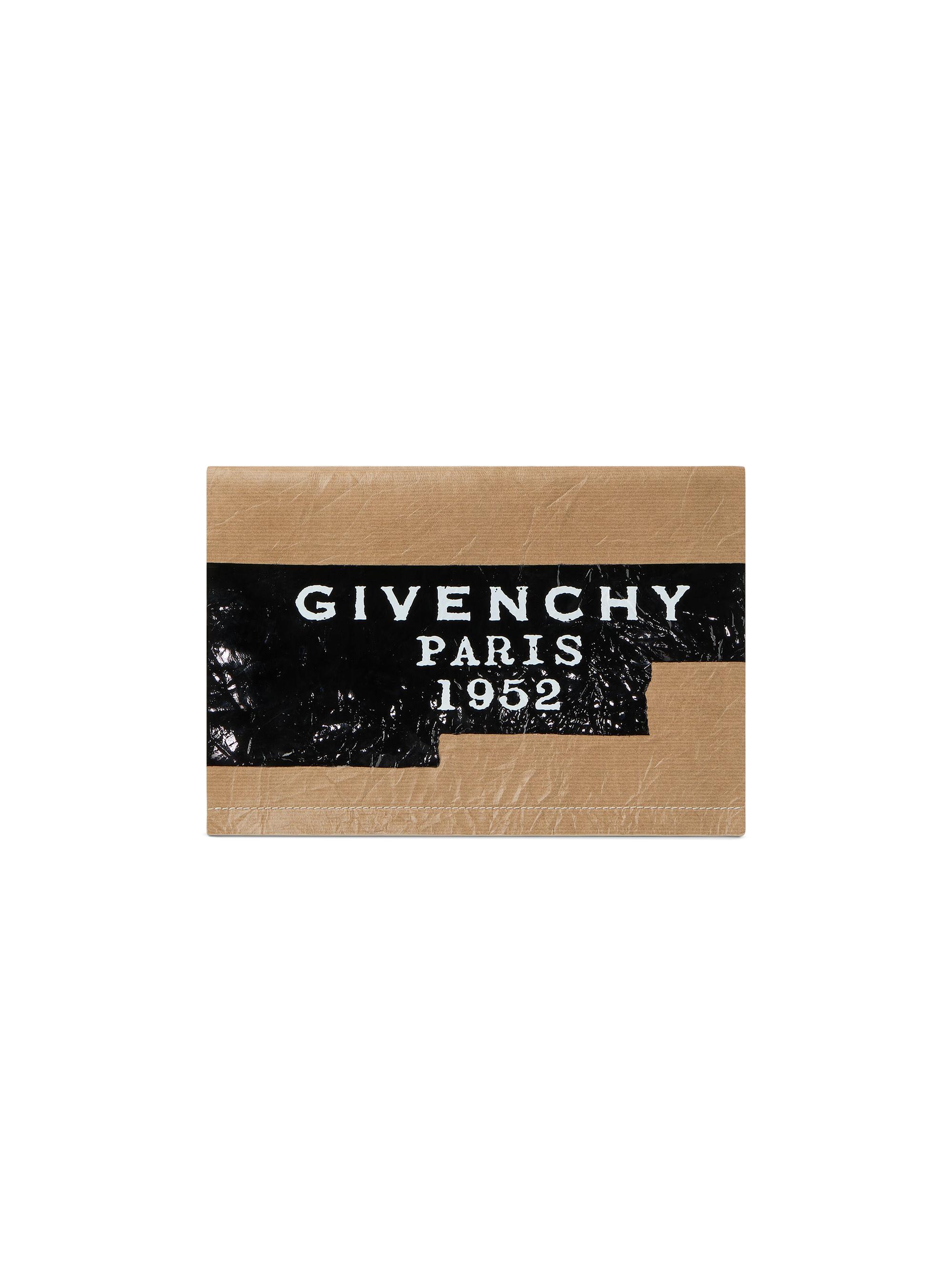Givenchy Women's Tape Pochette Clutches in Leather - Beige Camel