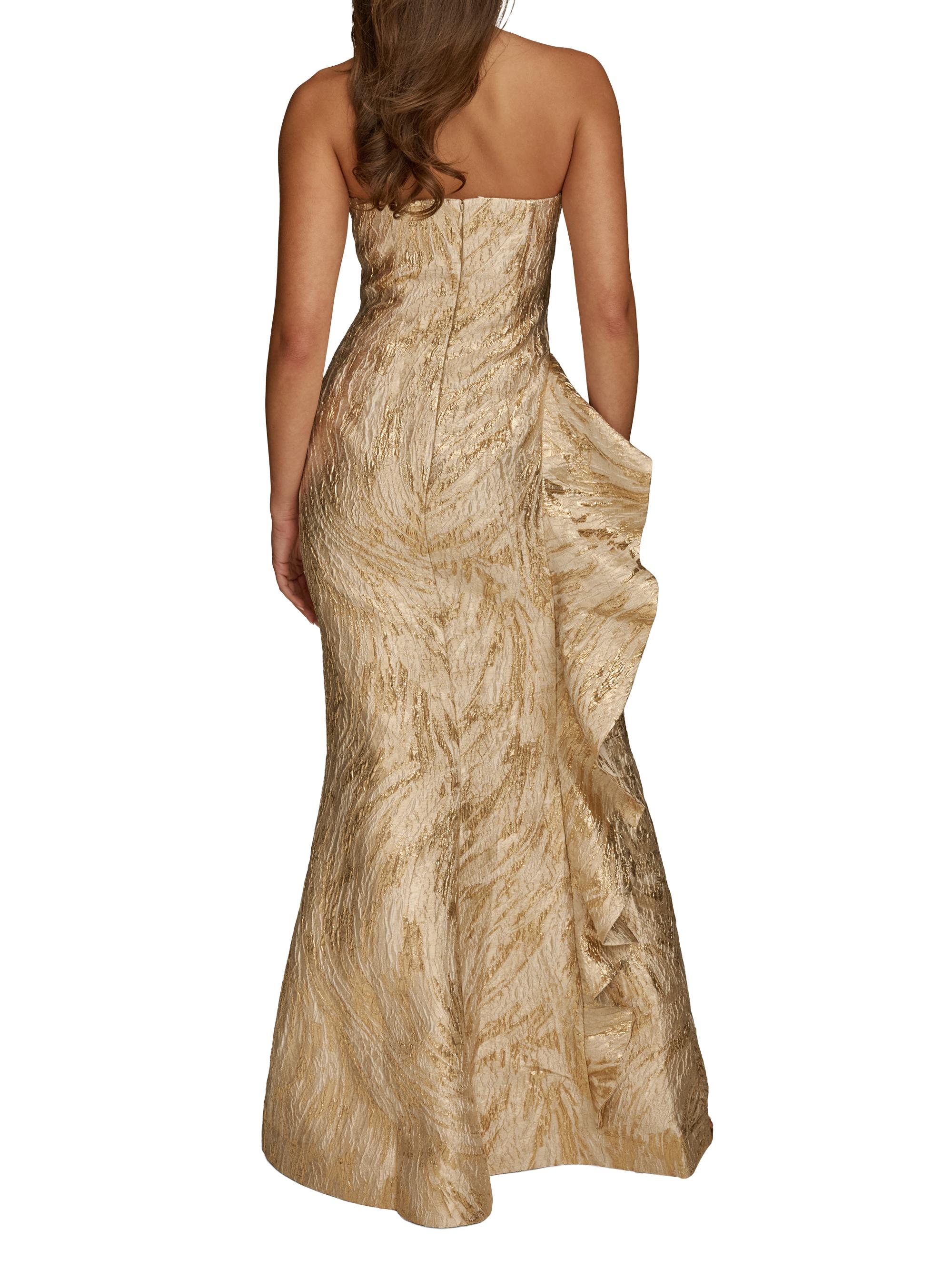 Donna Karan New York Brocade Ruffle Gown | Saks Fifth Avenue