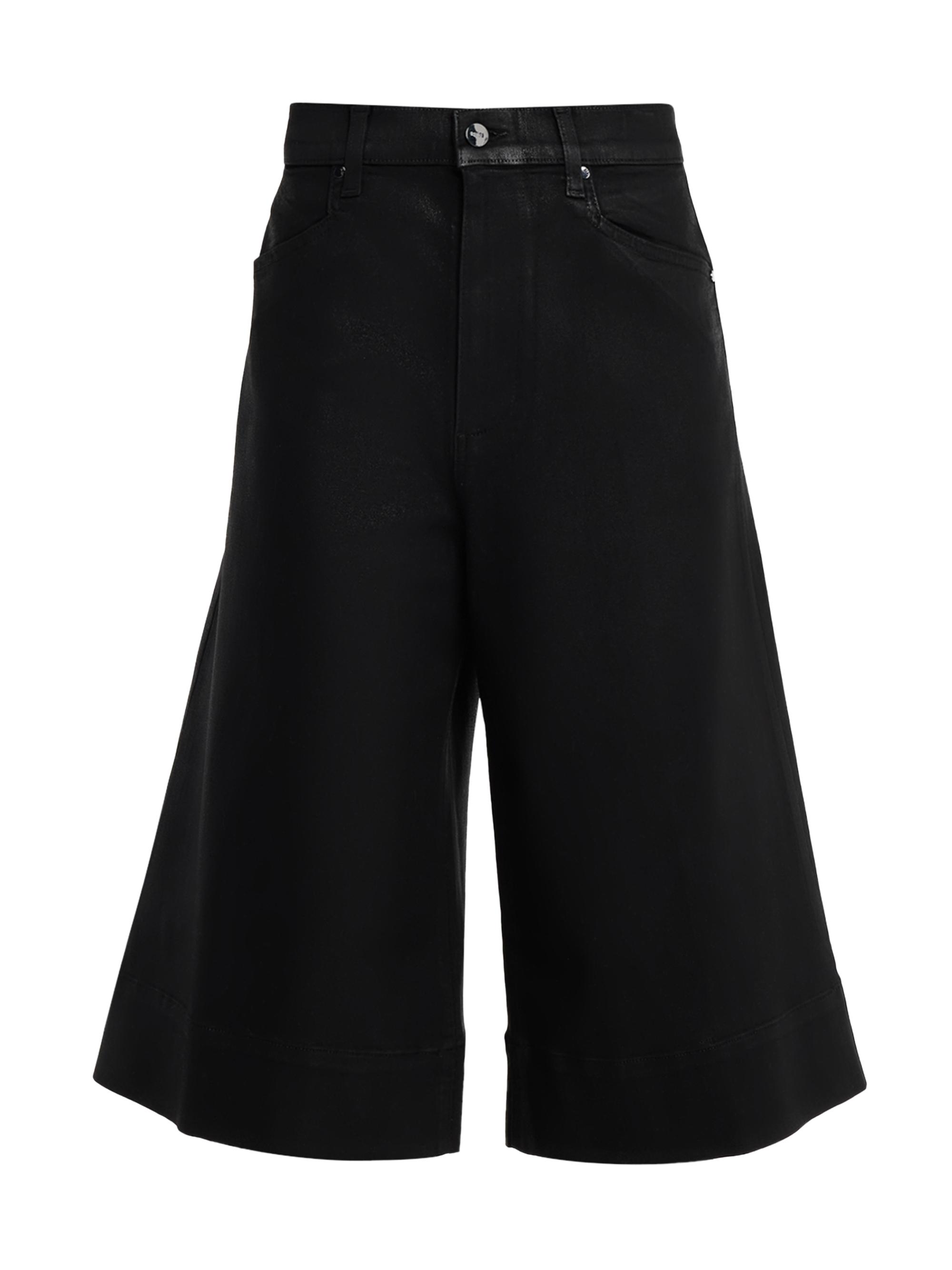 Paige Women's Eva Denim Gaucho Shorts - Black