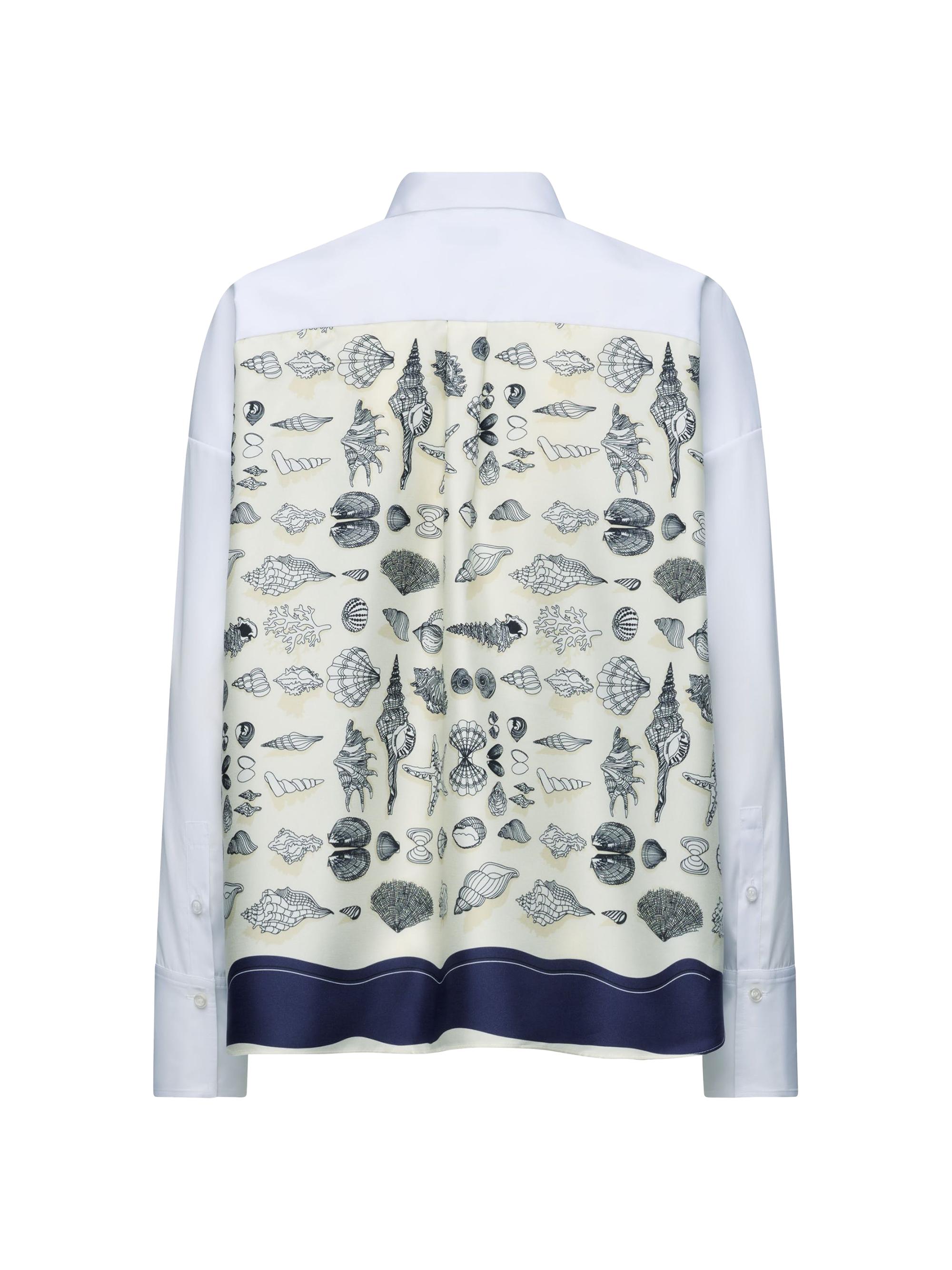 Callas Milano Women's Sirene Scarf Back Shirt - White