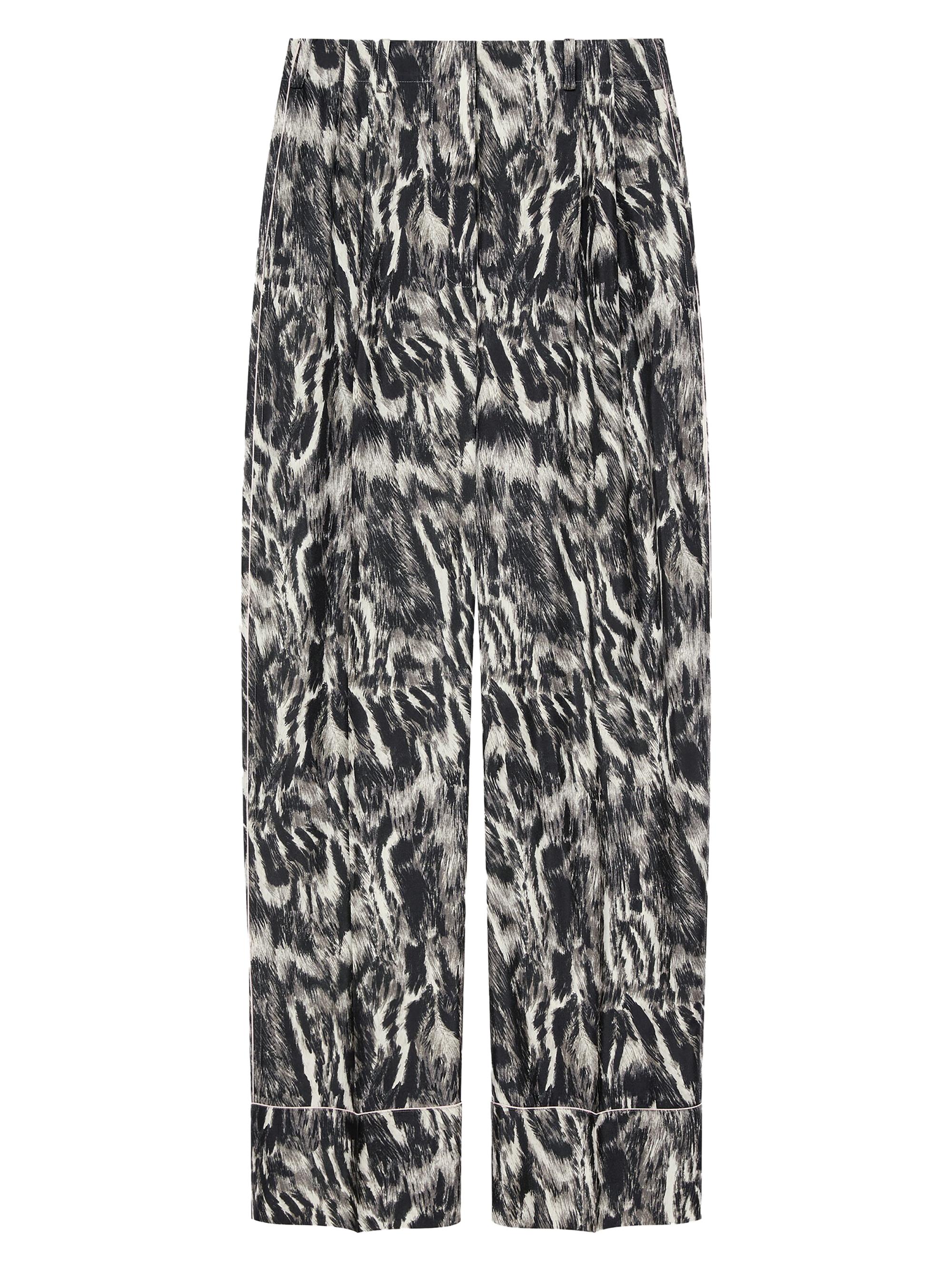 Givenchy Women's Pyjama Pants in Silk with Animal Print - Multicolored
