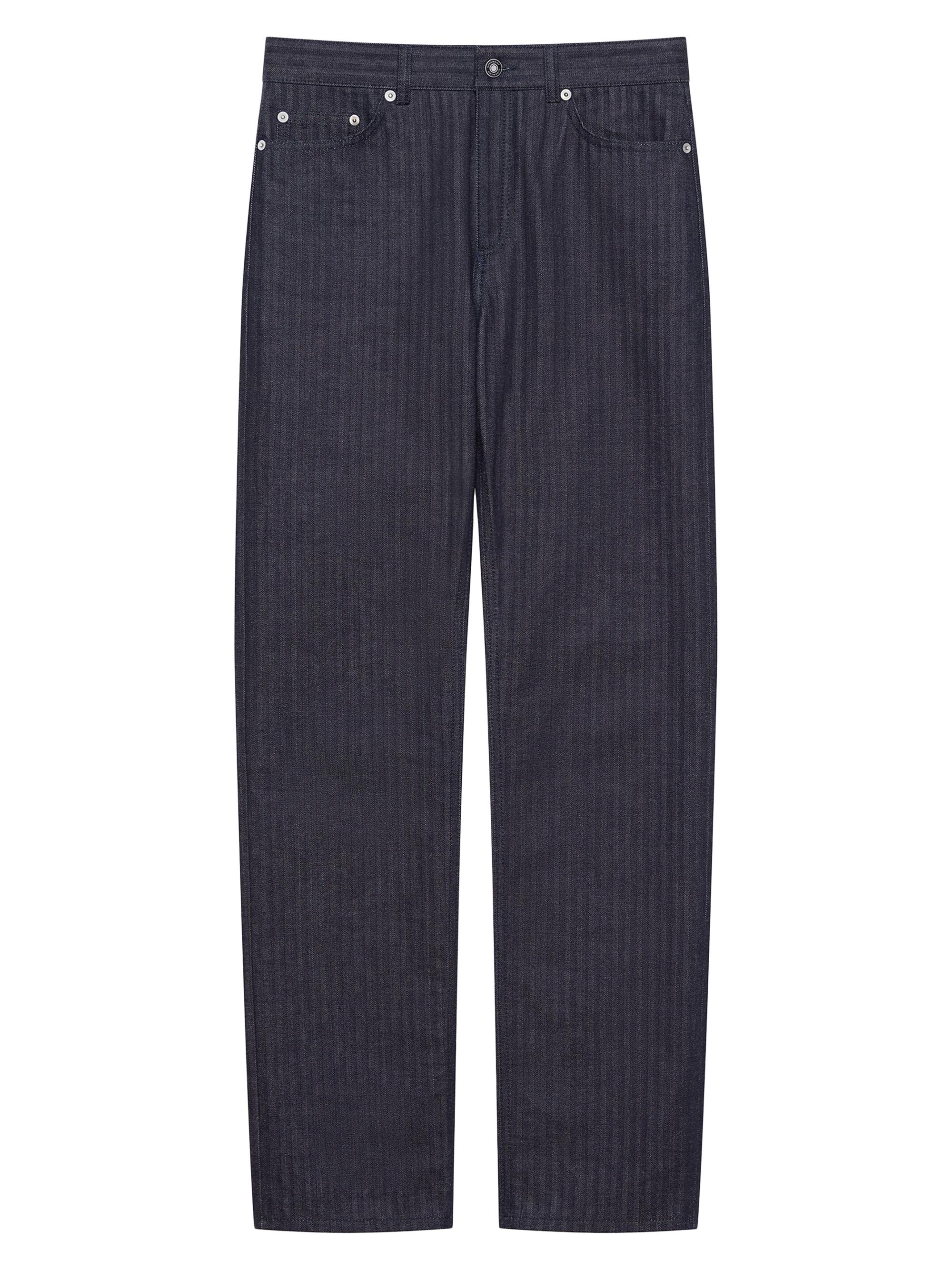 Givenchy Women's Boyfriend Jeans in Herringbone Denim - Dark Navy