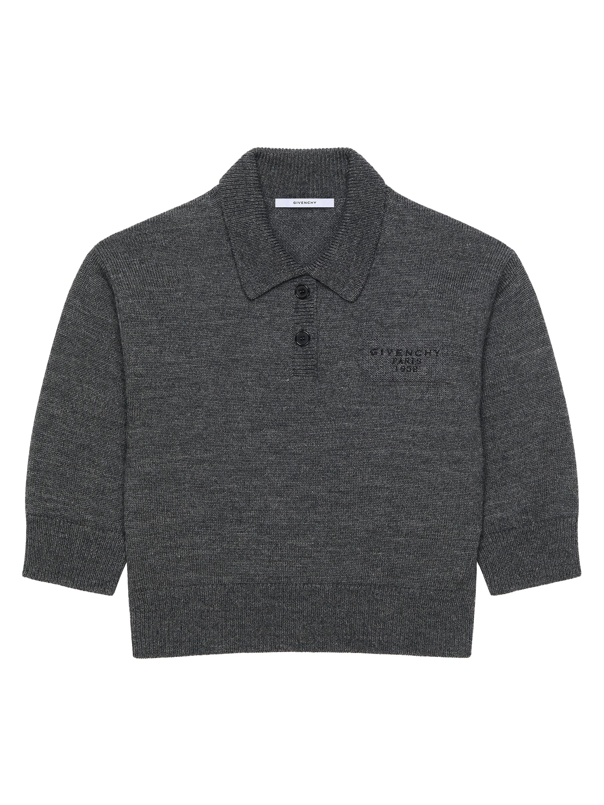 Givenchy Women's Polo in wool with Paris 1952 - Slate Blend