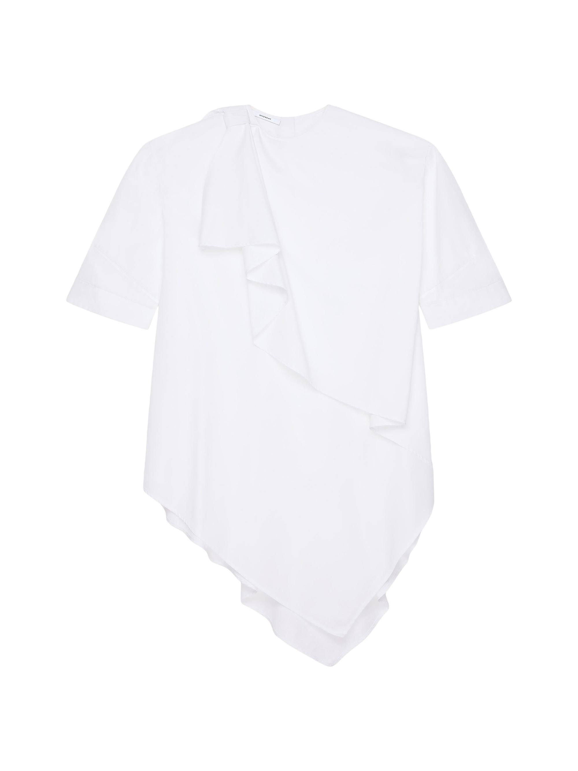 Givenchy Women's Asymmetric Dress in Poplin with Bow - White