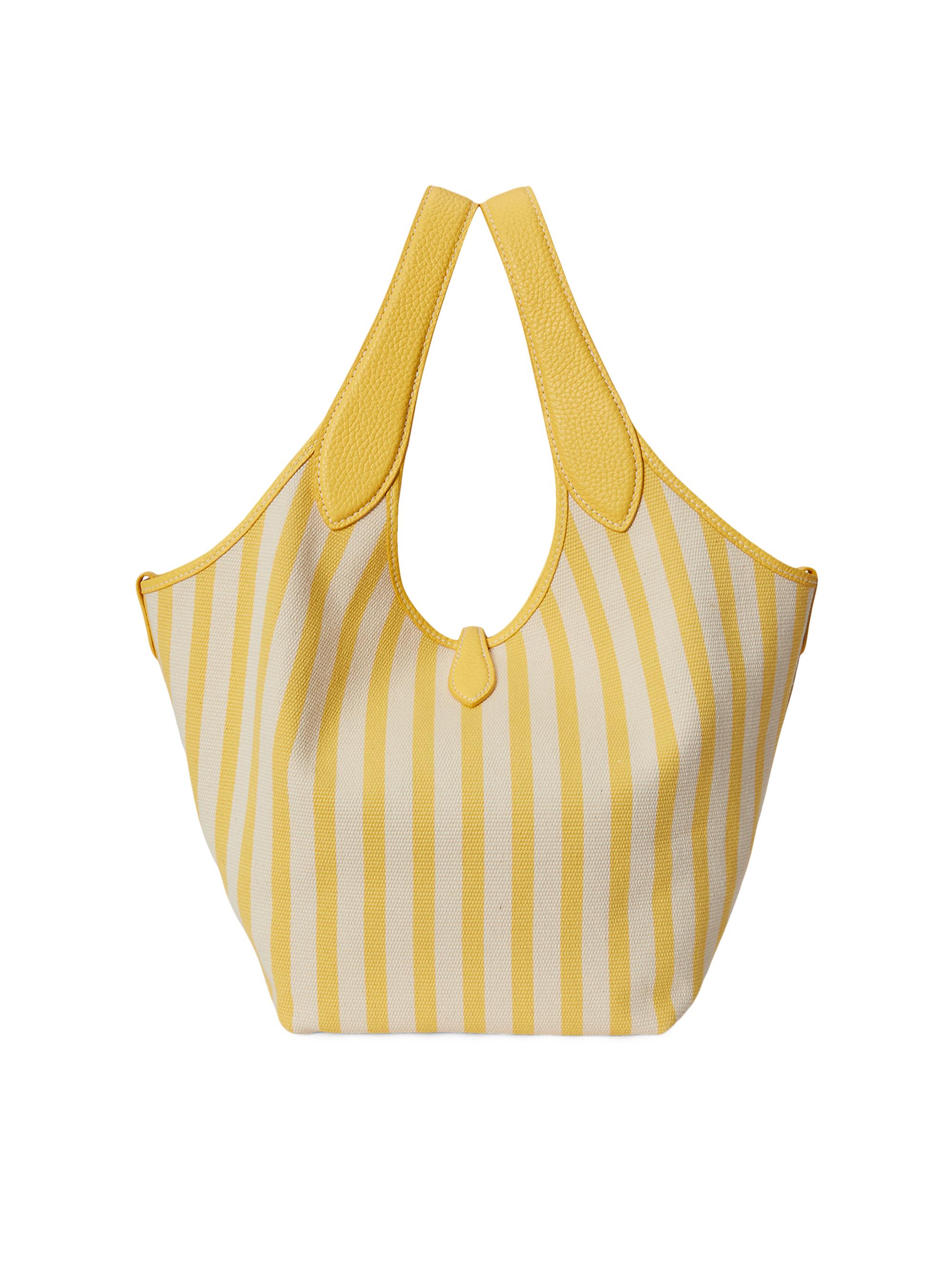 Polo Ralph Lauren Striped Canvas & Leather Tote Bag | Saks Fifth