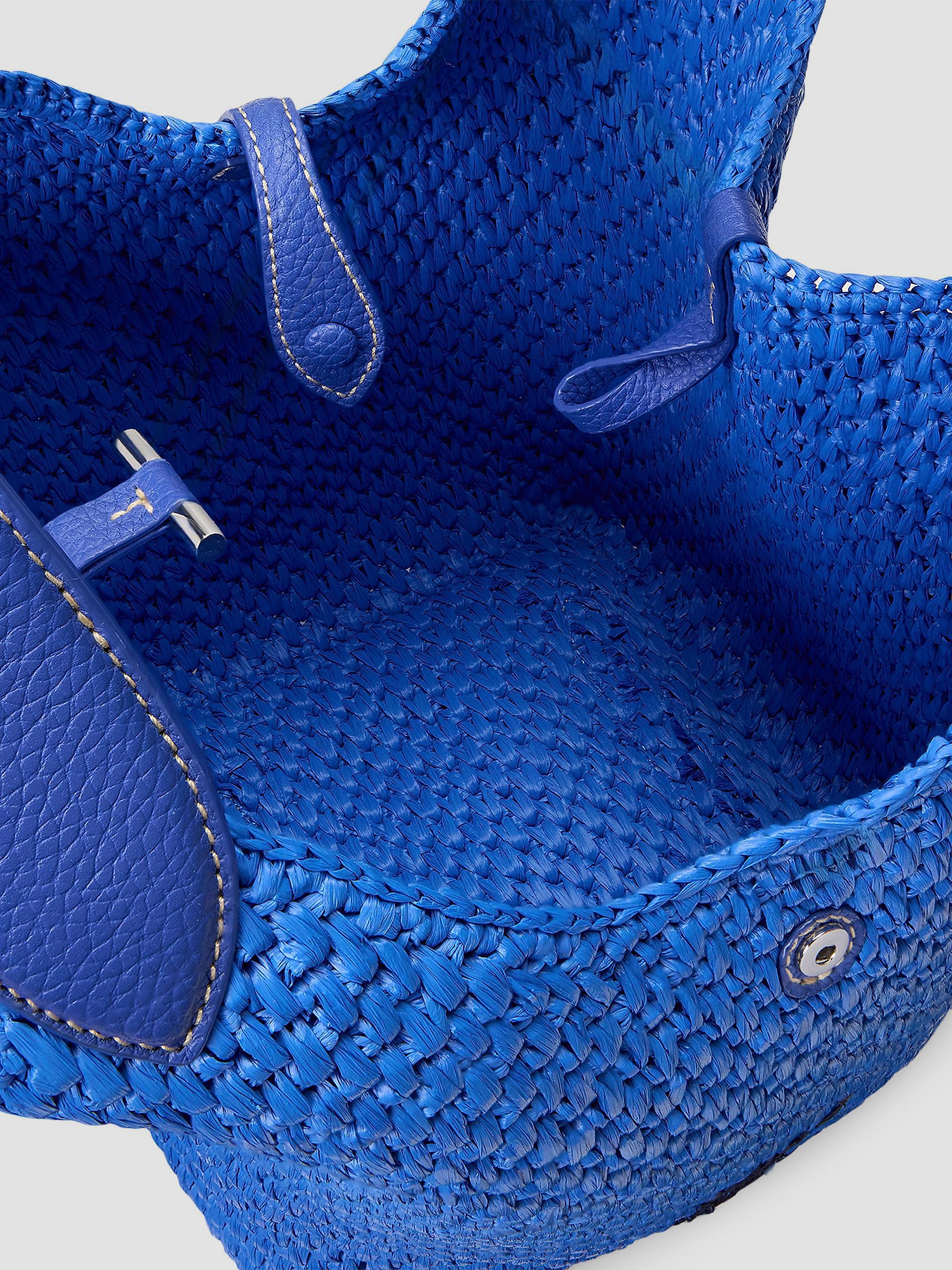 Polo Ralph Lauren Embroidered Logo Raffia Leather Tote Bag | Saks Fifth ...