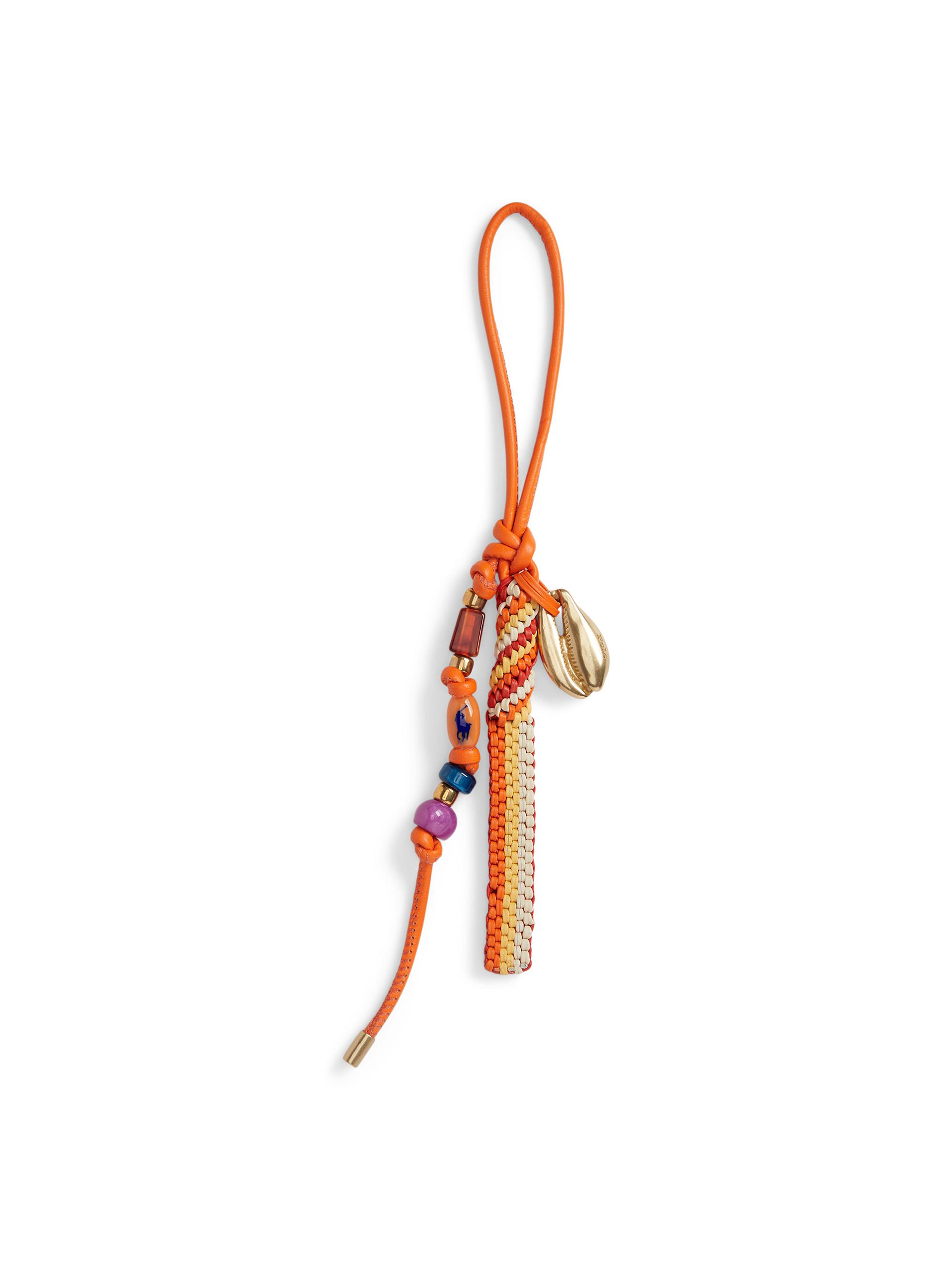 Polo Ralph Lauren Women's Woven Leather & Bead Bag Charm