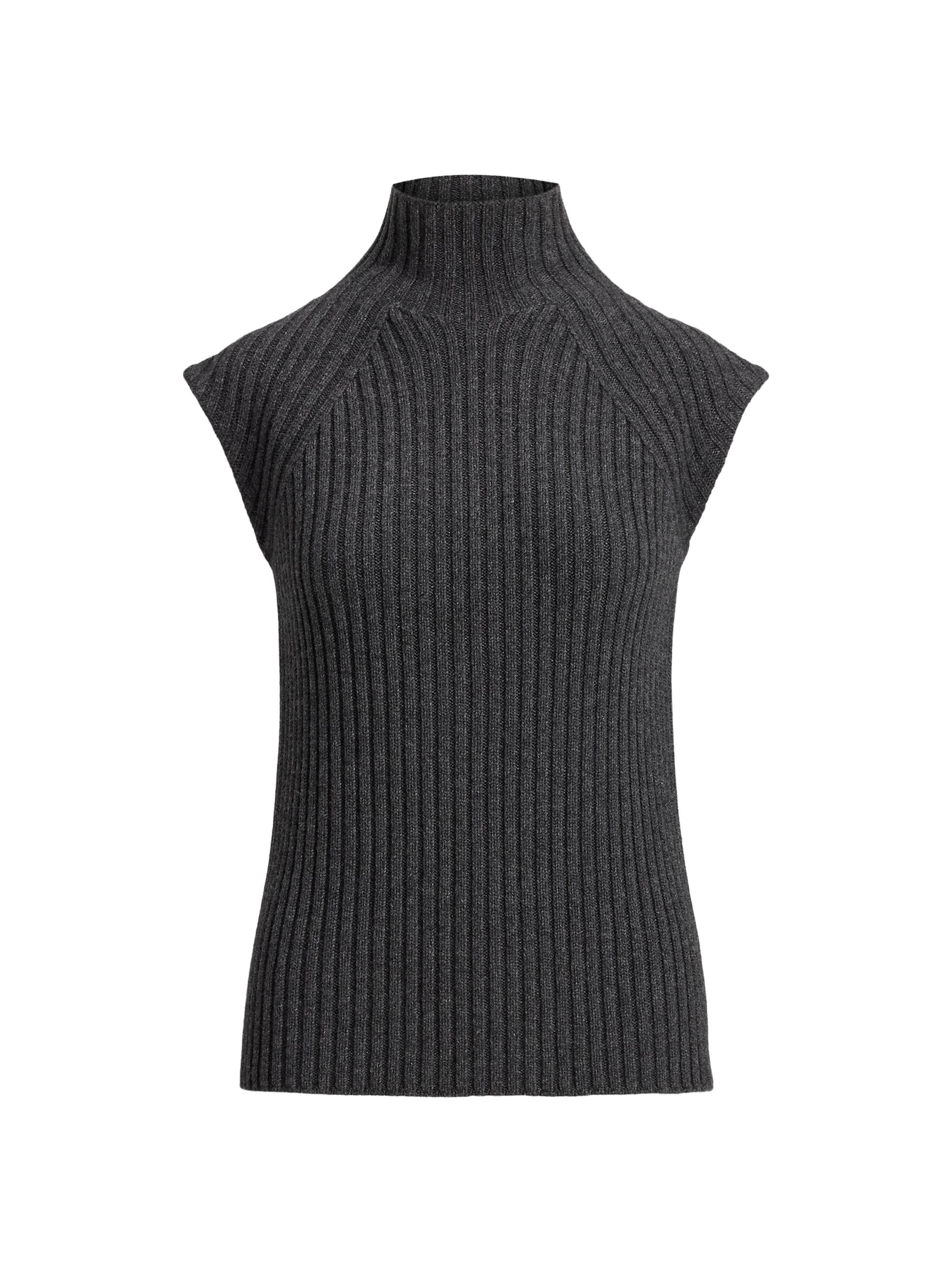 Ralph Lauren Collection Women's Lofty Rib-Knit Cashmere Top - Black