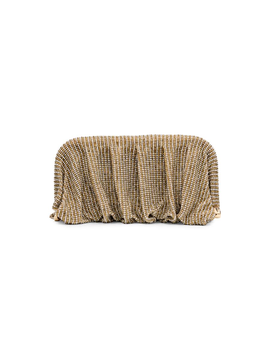 Benedetta Bruzziches Women's Venus La Grande Crystal Striped Clutch In Silver