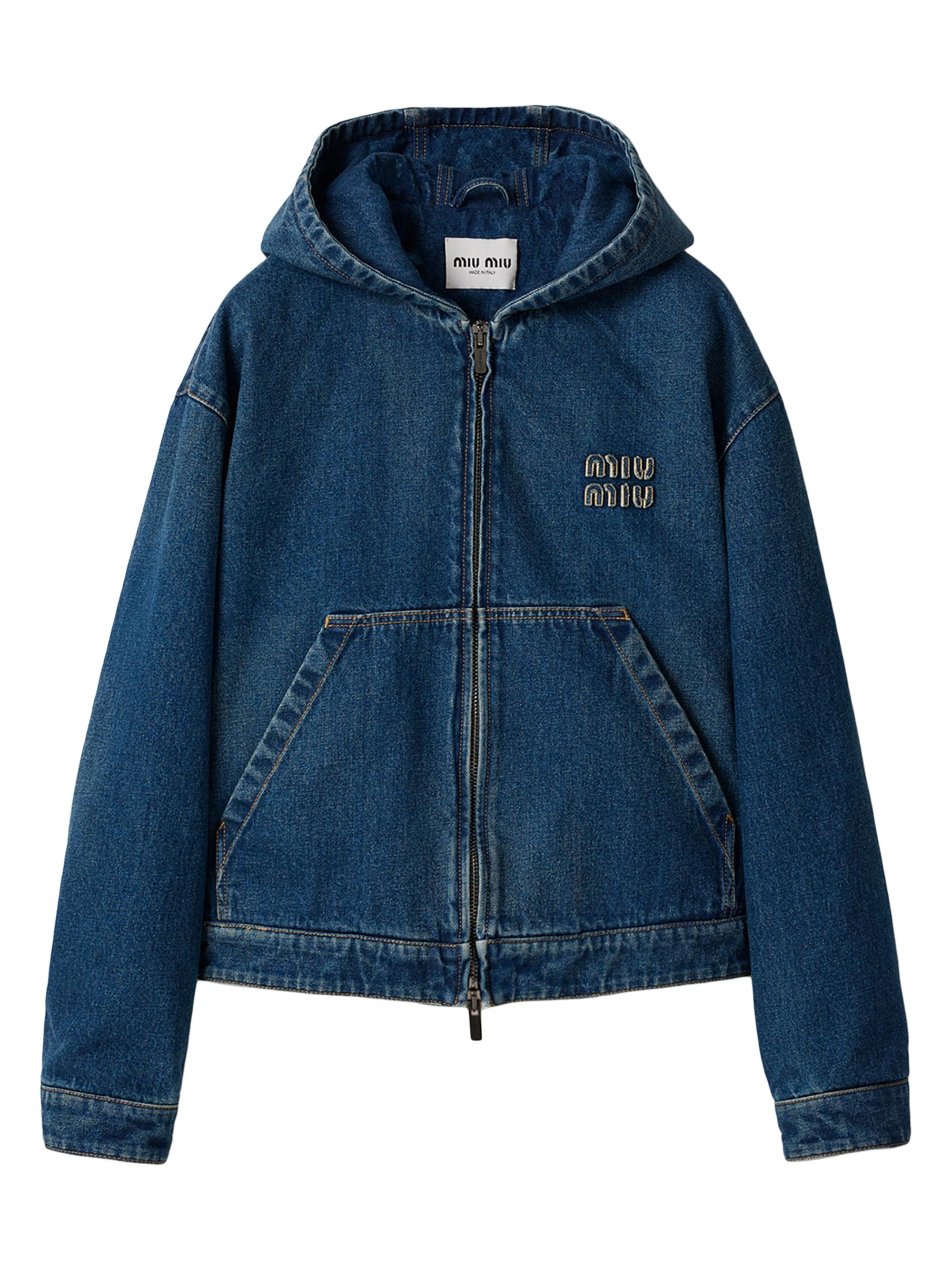Miu Miu Denim Hoodie Jacket | Saks Fifth Avenue