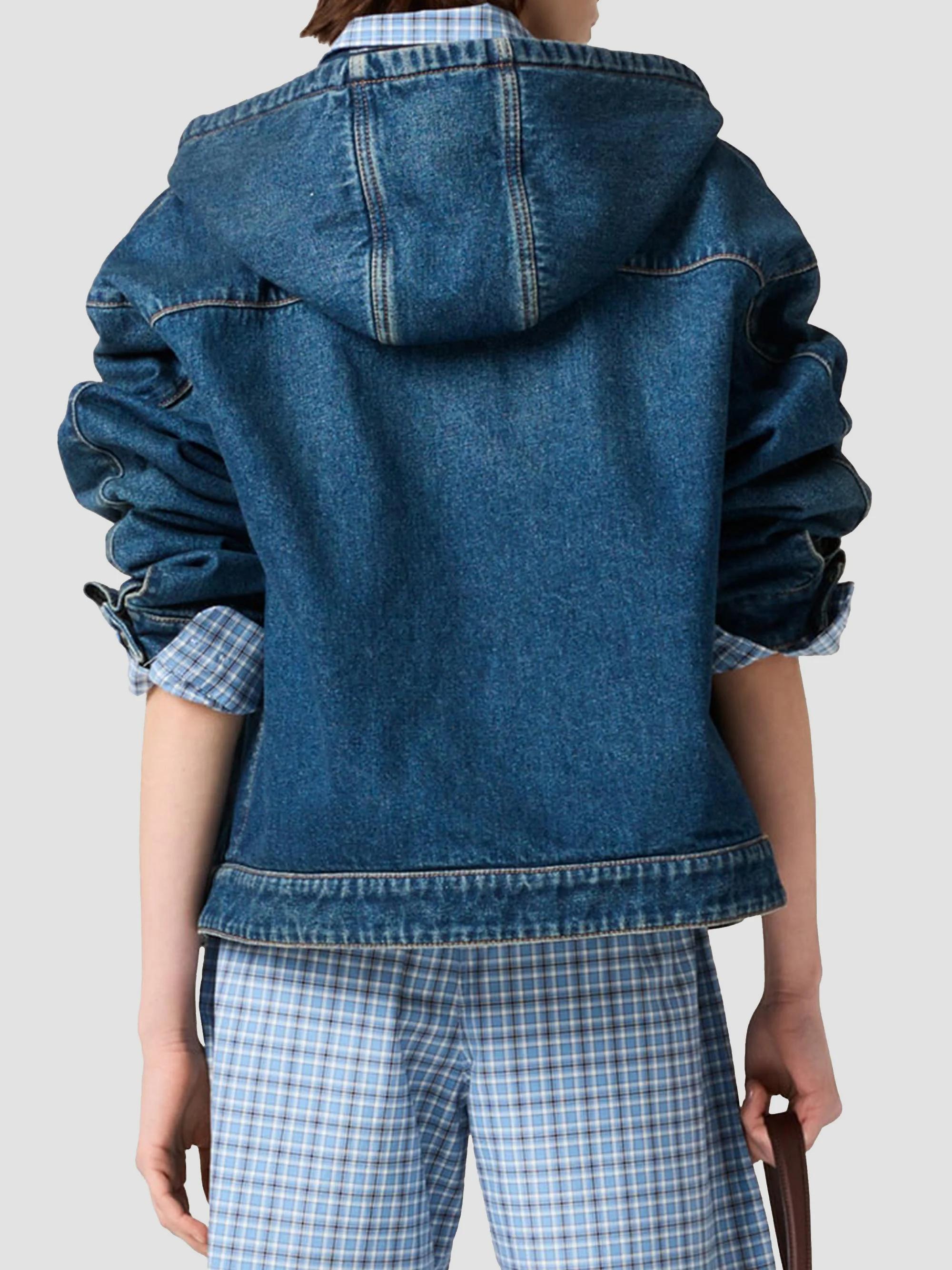 Miu Miu Denim Hoodie Jacket | Saks Fifth Avenue