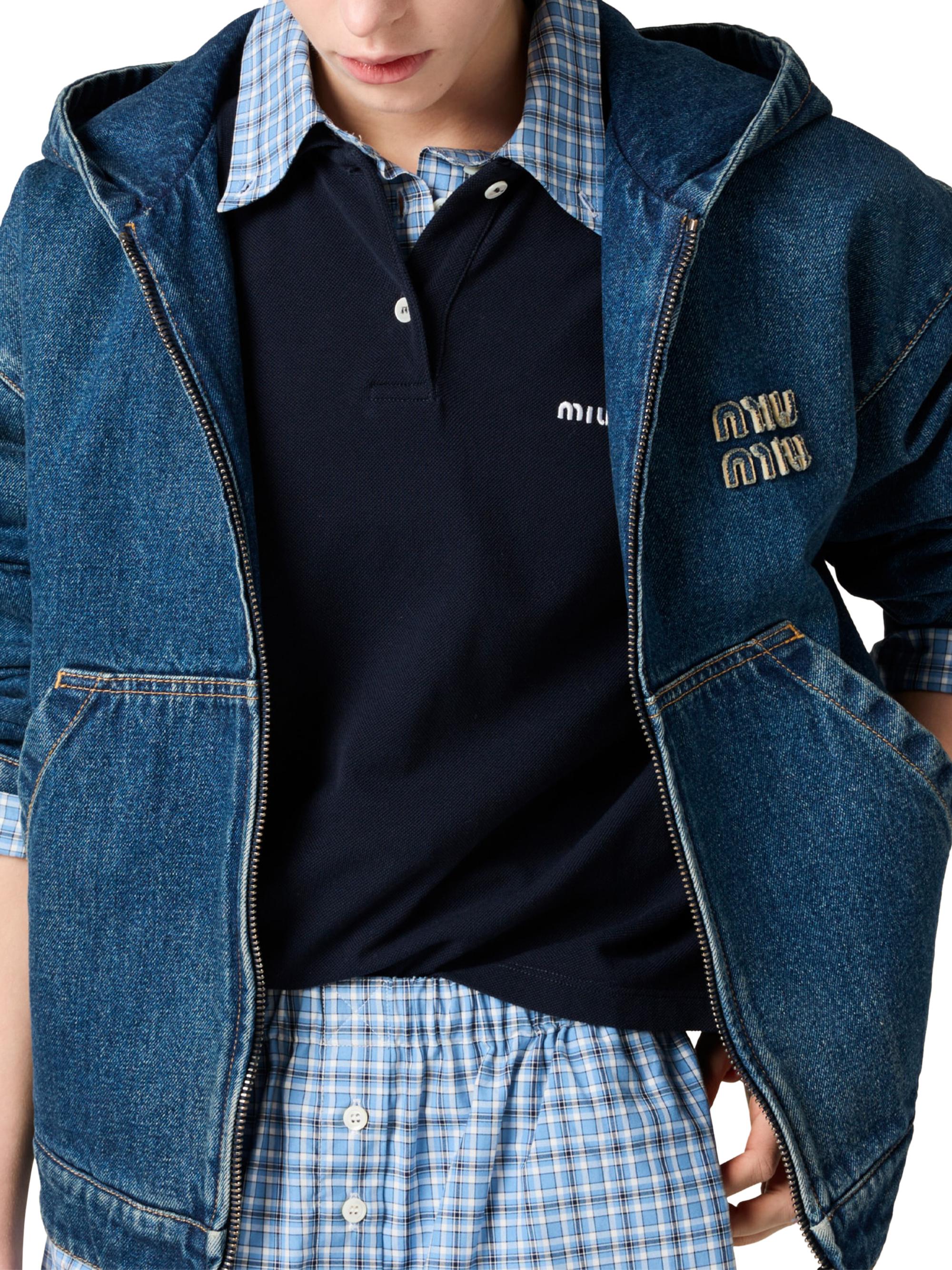 Miu Miu Denim Hoodie Jacket | Saks Fifth Avenue