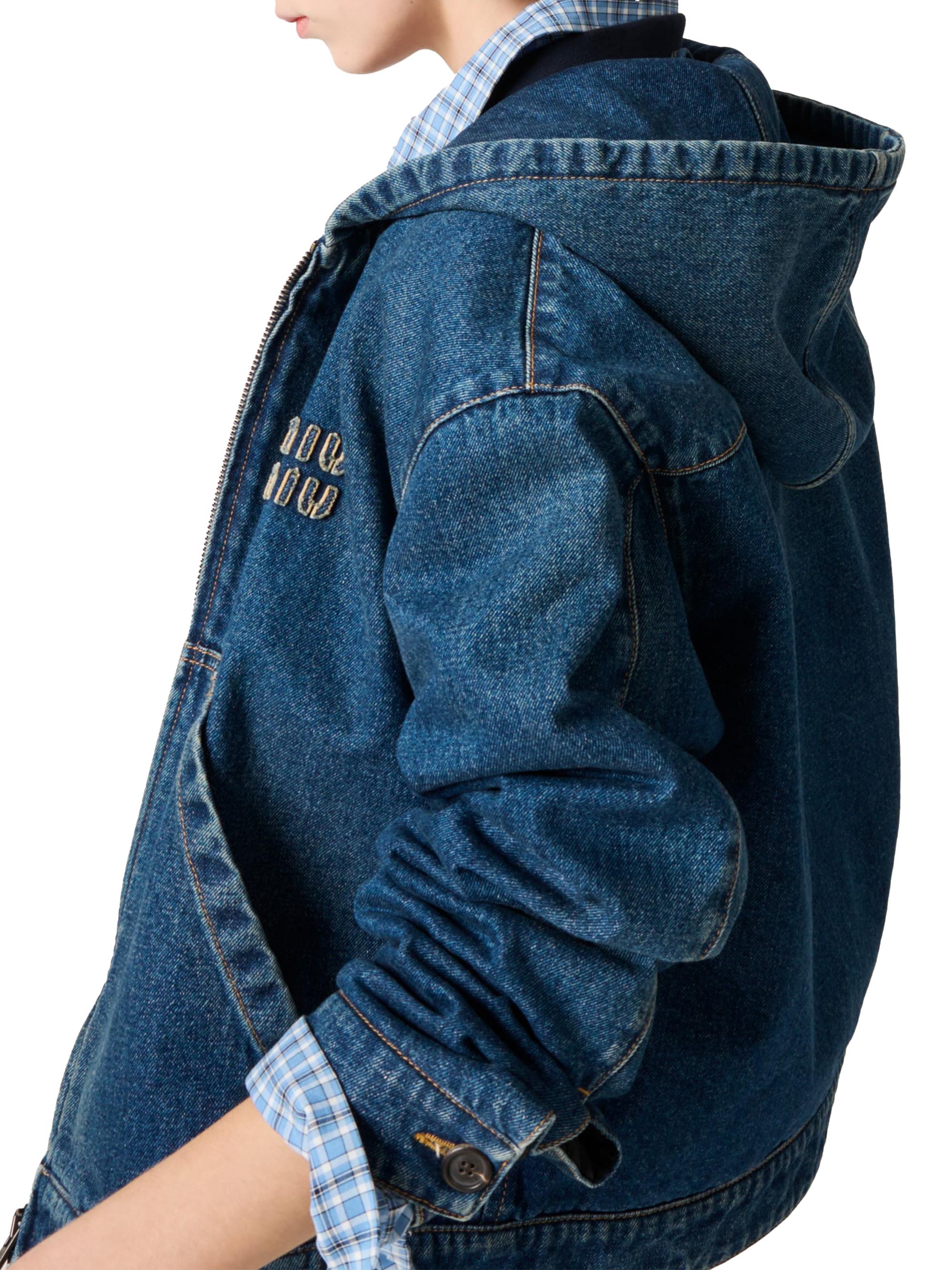 MIUMIU 青色 ジャンパー　ブルゾン　40 MIUMIU 青色 ジャンパー ブルゾン 40 ブルー（青）系 MiuMiu(ミュウ