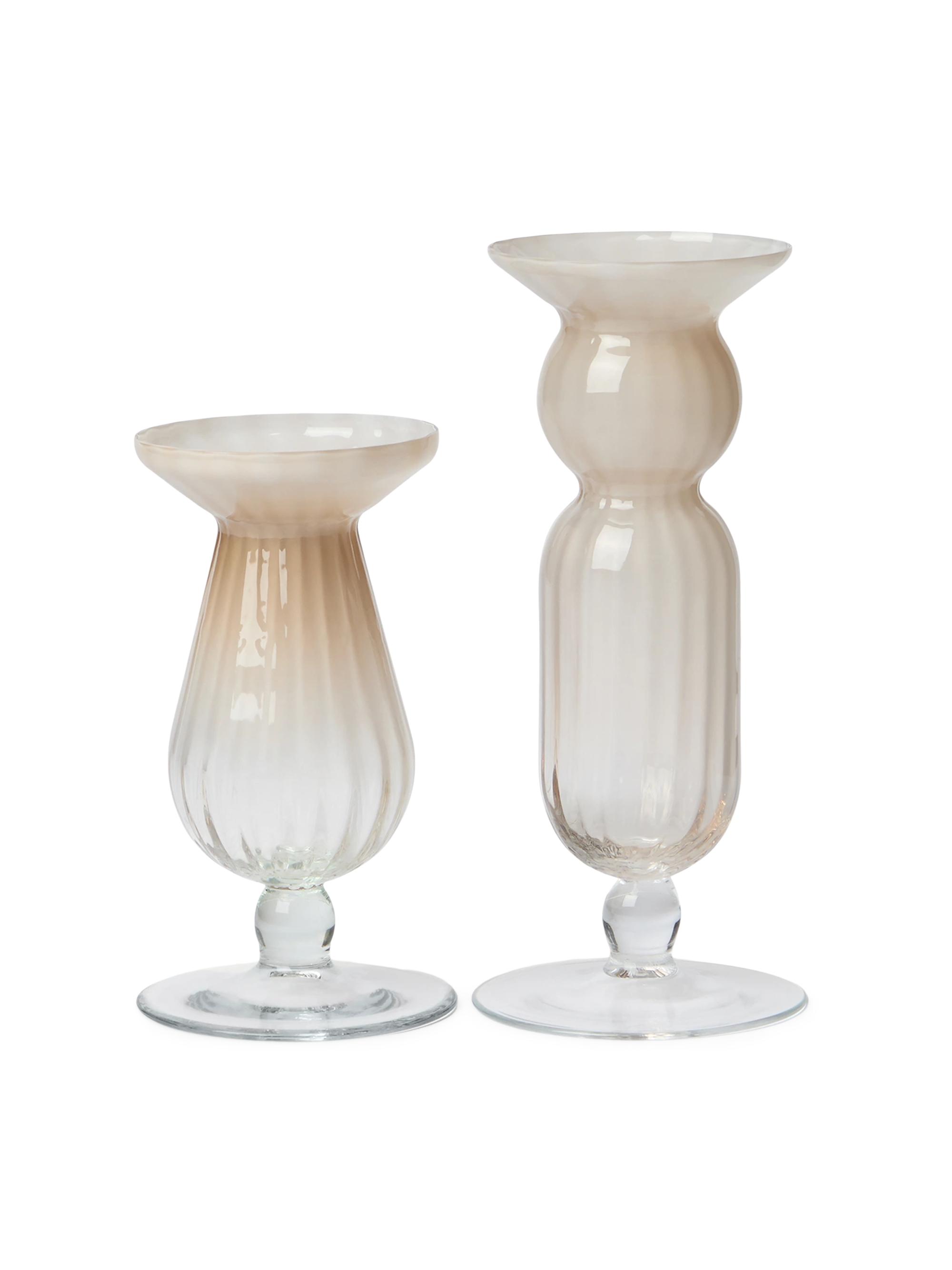 Brunello Cucinelli Pair of Murano Glass Vases - Natural