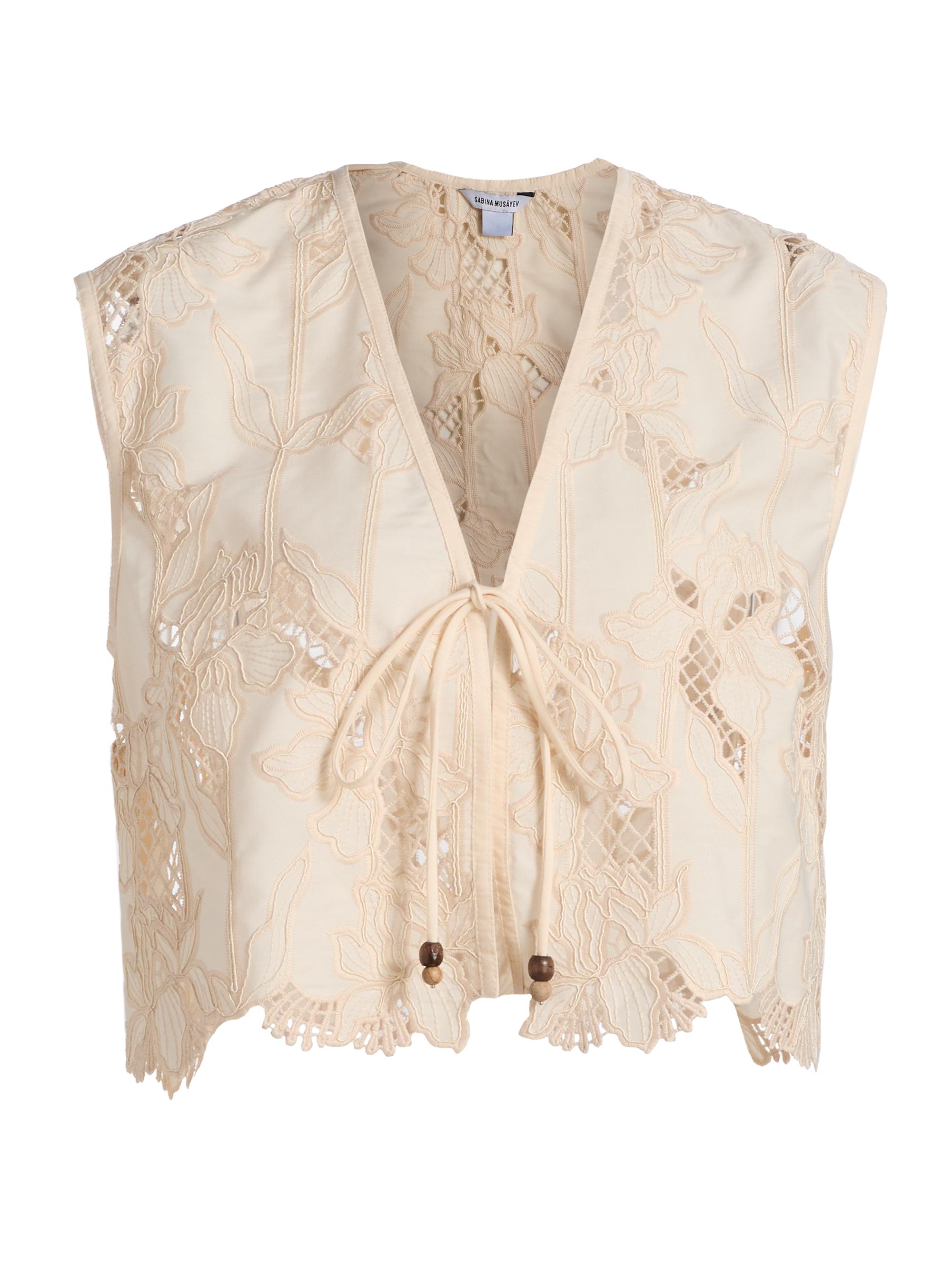Sabina MusÃ¡yev Women's Sorrento Guipure Lace Vest -