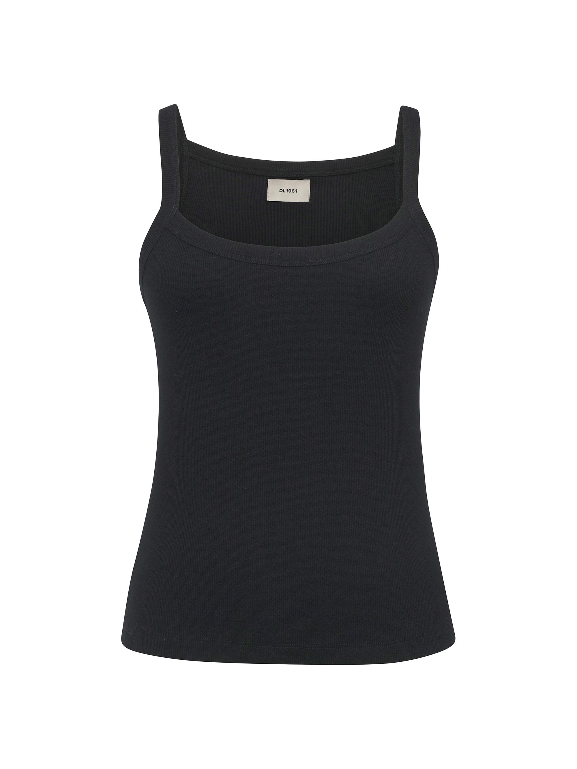 DL1961 Women's Ribbed Tank - Black
