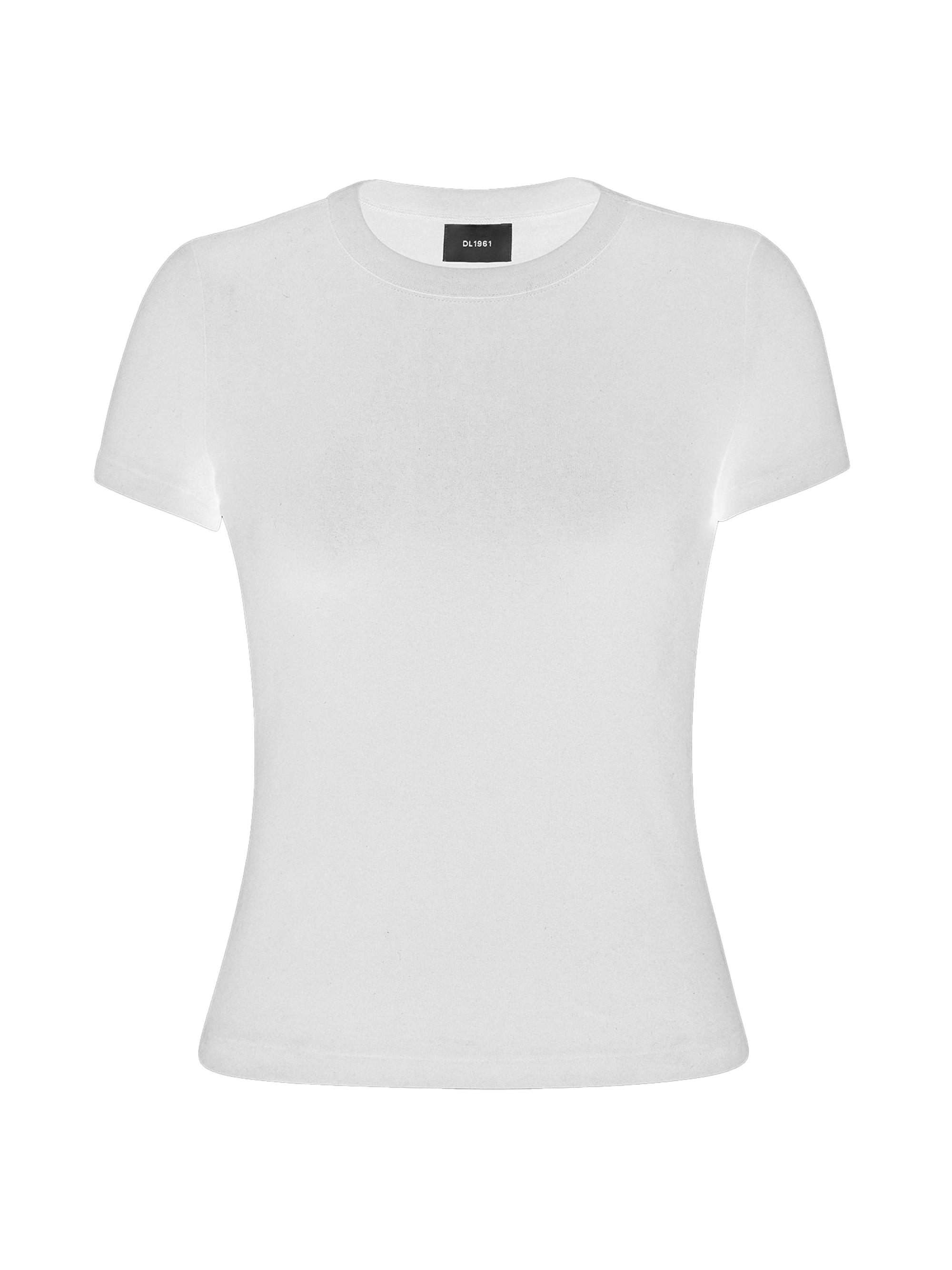 DL1961 Women's Shrunken Tee - White