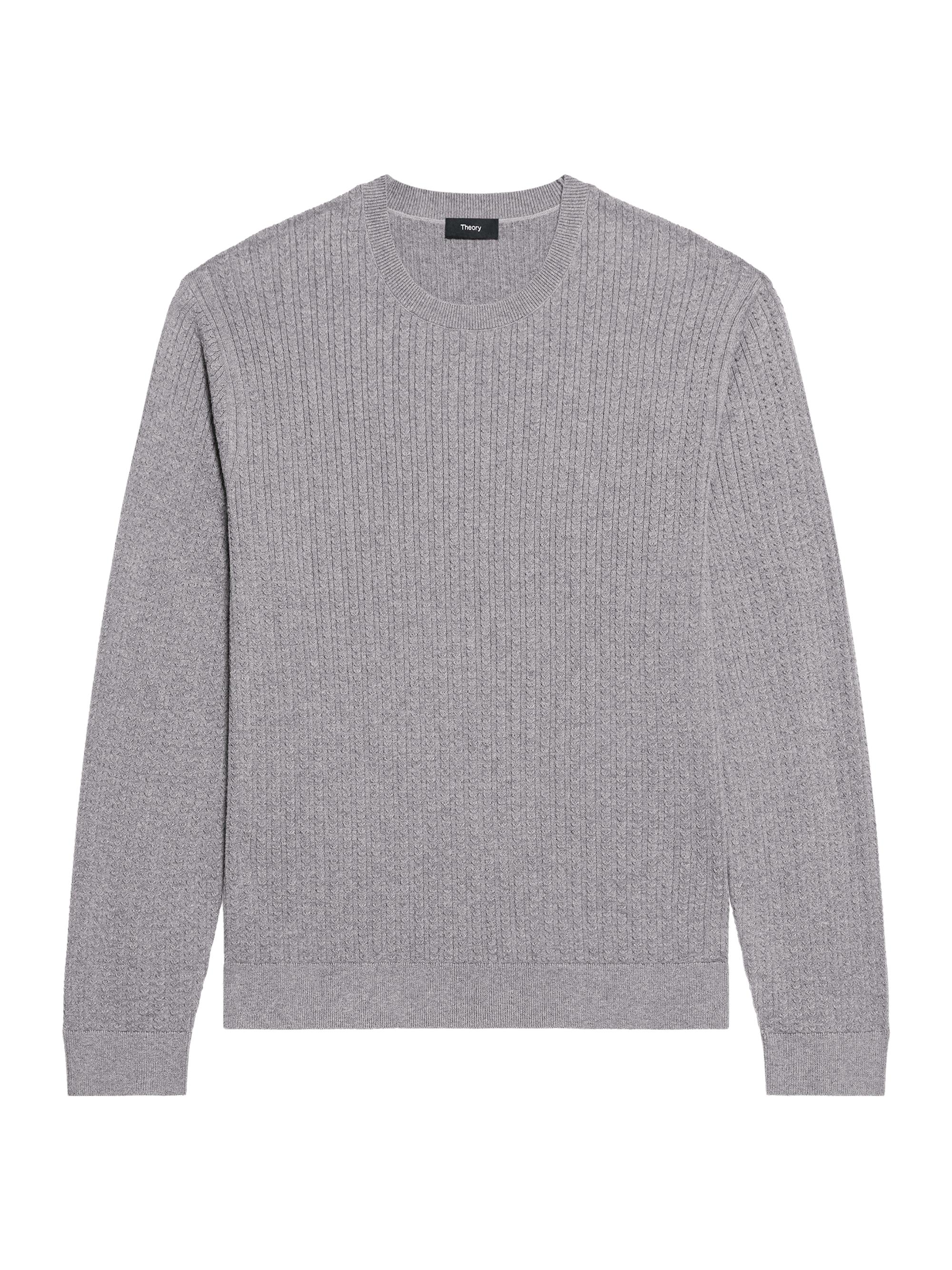 Theory Walton QZ Cable-Knit Zip-Up Sweater | Saks Fifth Avenue