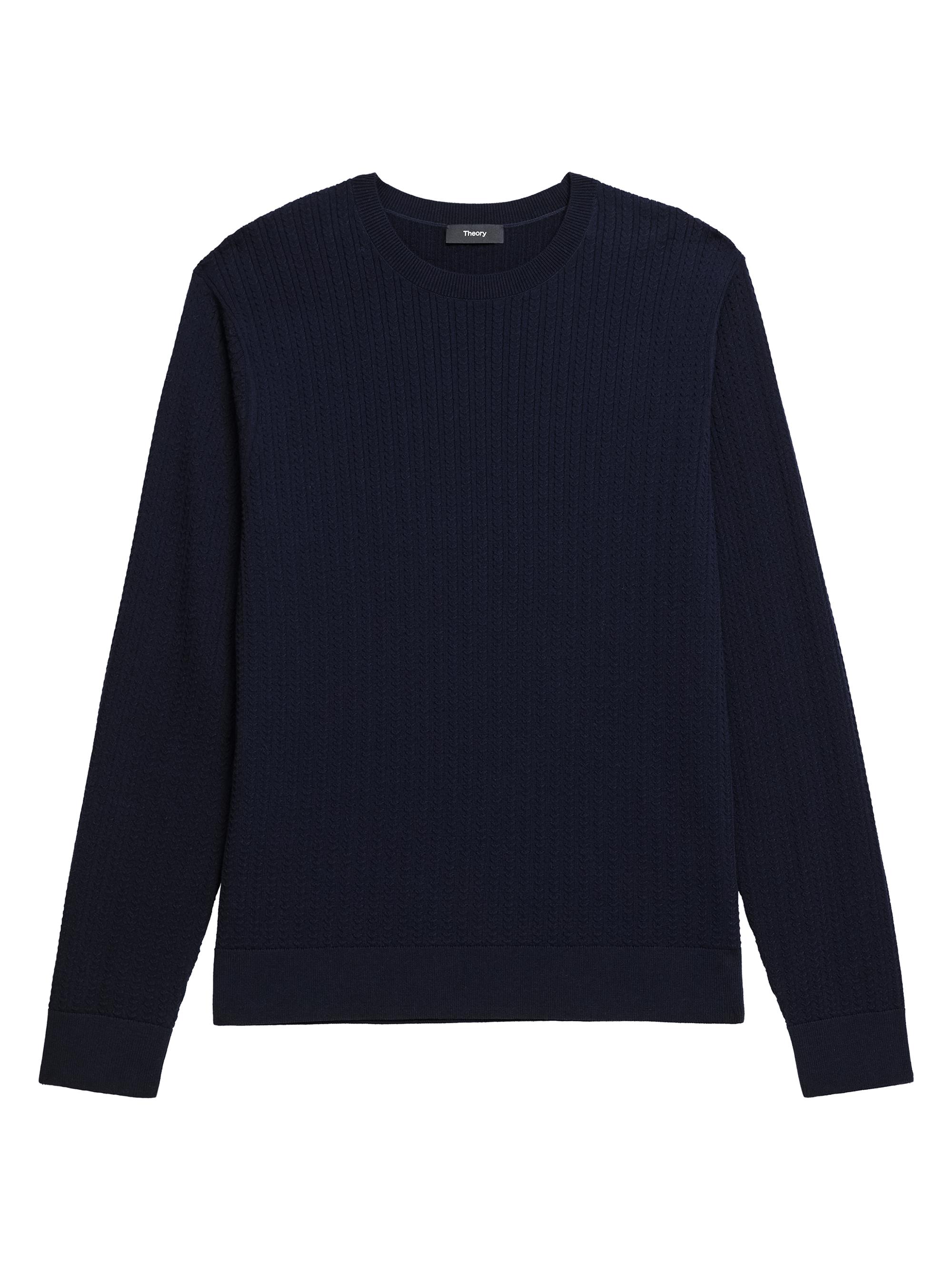 Theory Men's Riland Ribbed Sweater - Ash Melange