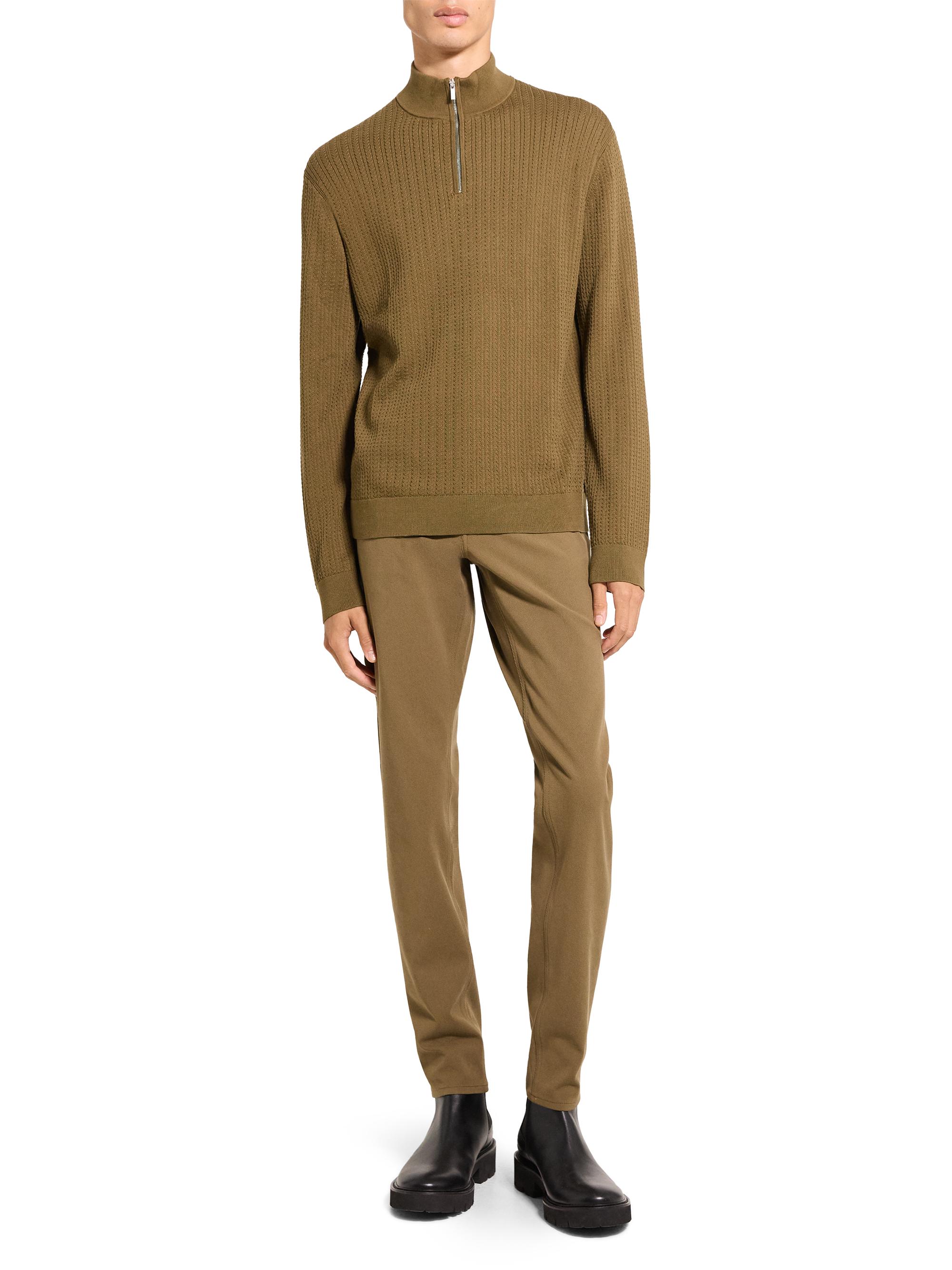 Theory Walton QZ Cable-Knit Zip-Up Sweater | Saks Fifth Avenue