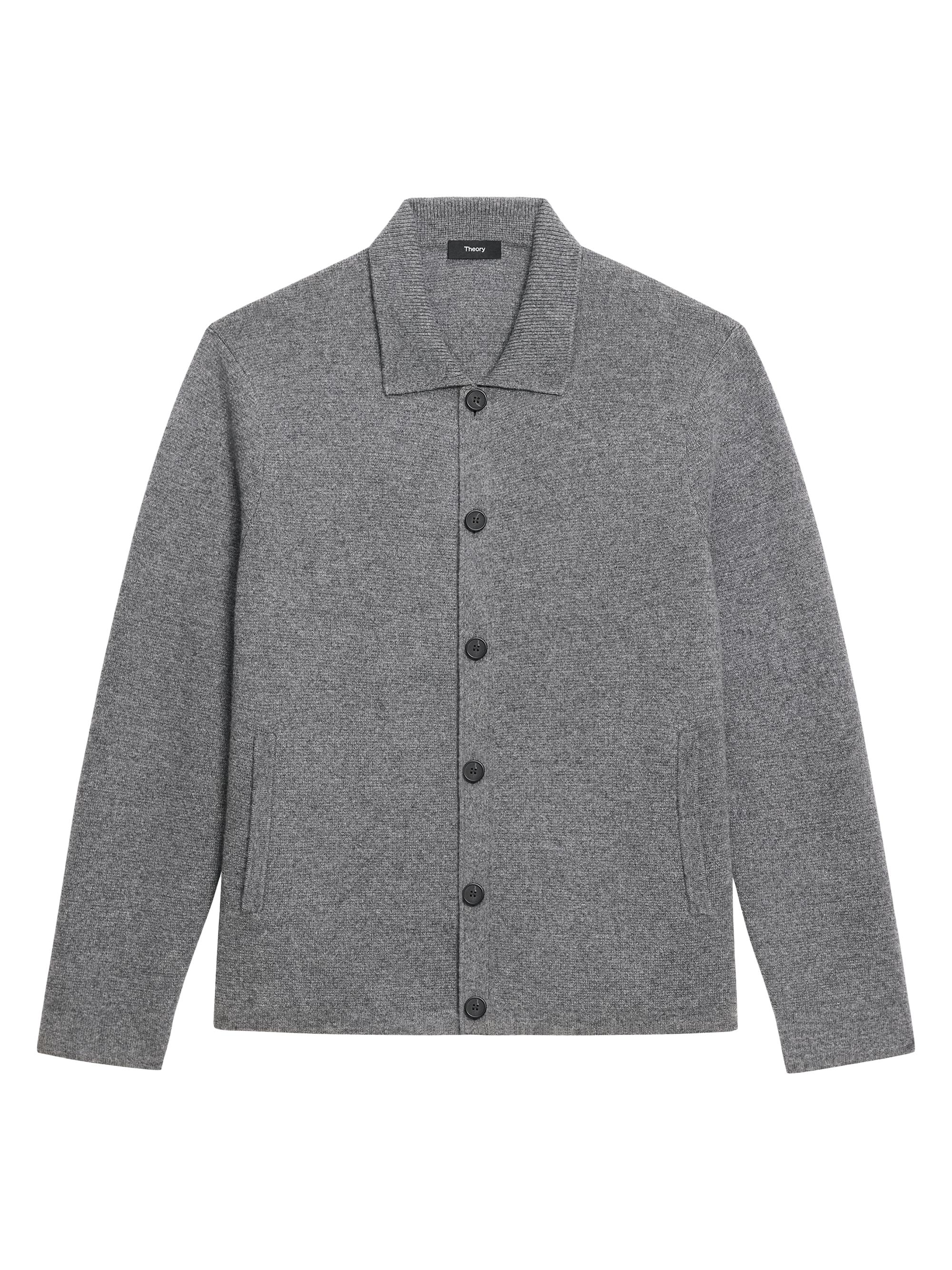 Theory Men's Cameron Cashmere Cardigan - Charcoal Melange